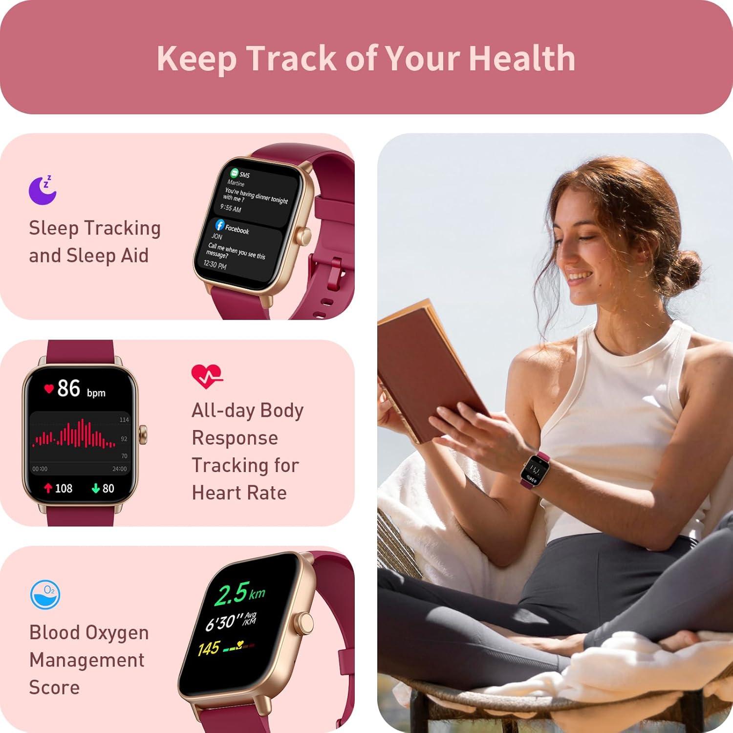 Reloj Inteligente Gydom 1.8" Fitness con Monitoreo de Salud