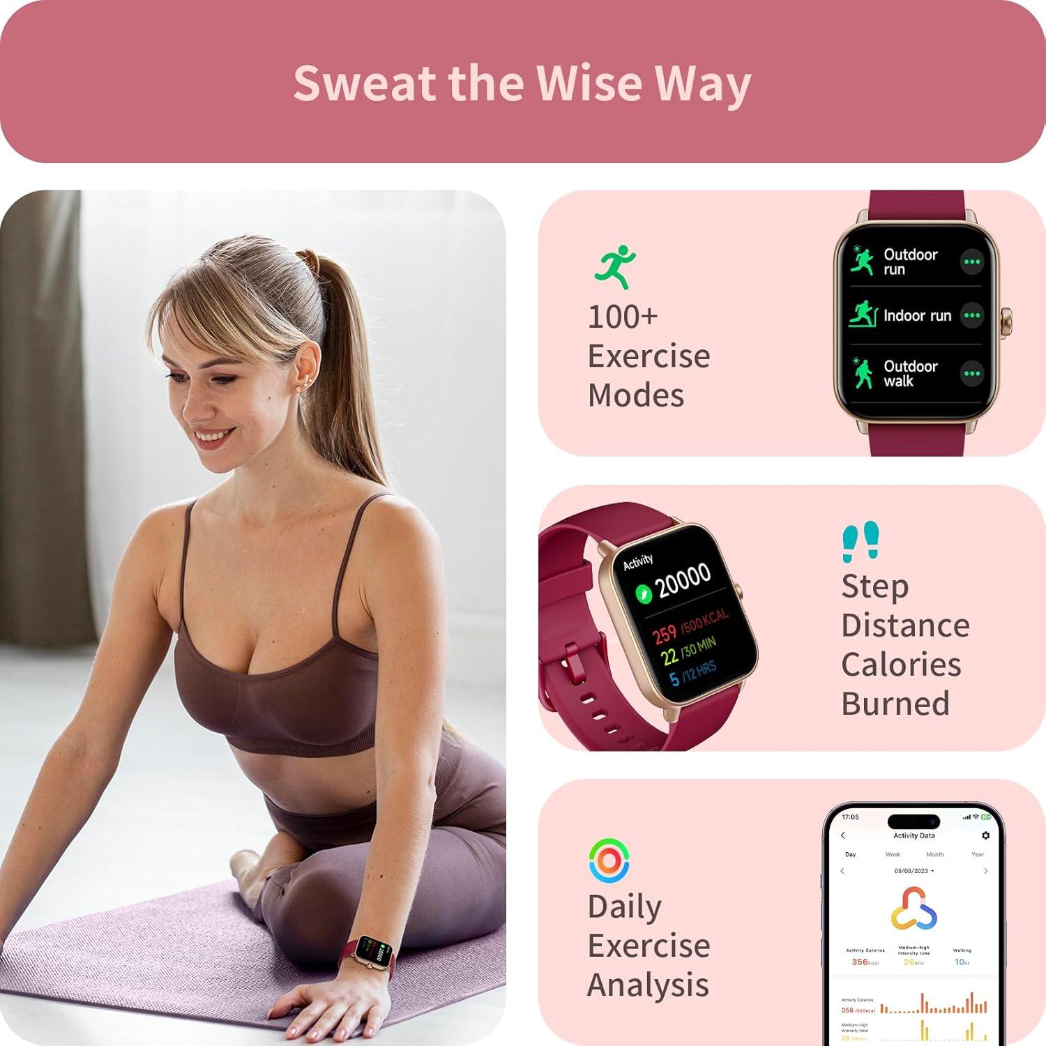 Reloj Inteligente Gydom 1.8" Fitness con Monitoreo de Salud