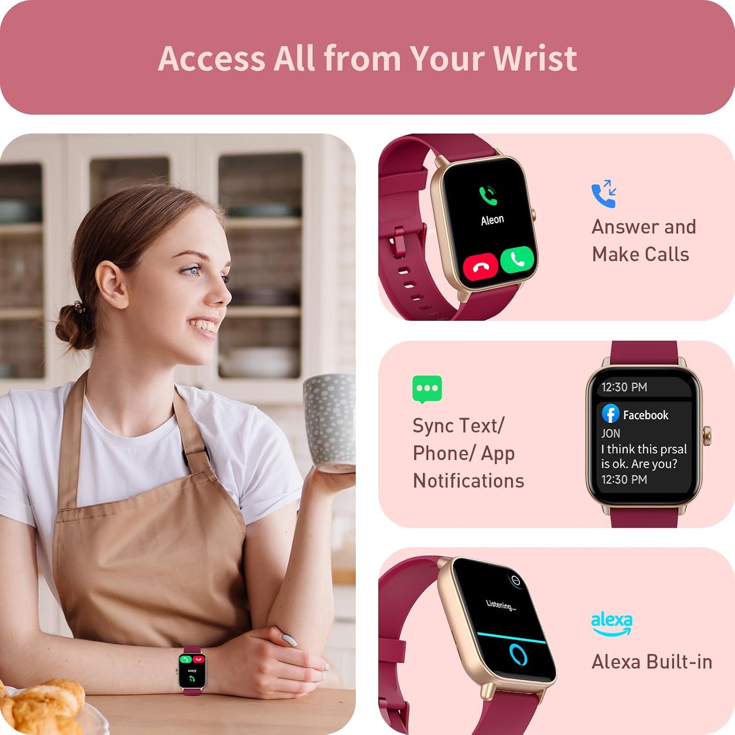 Reloj Inteligente Gydom 1.8" Fitness con Monitoreo de Salud