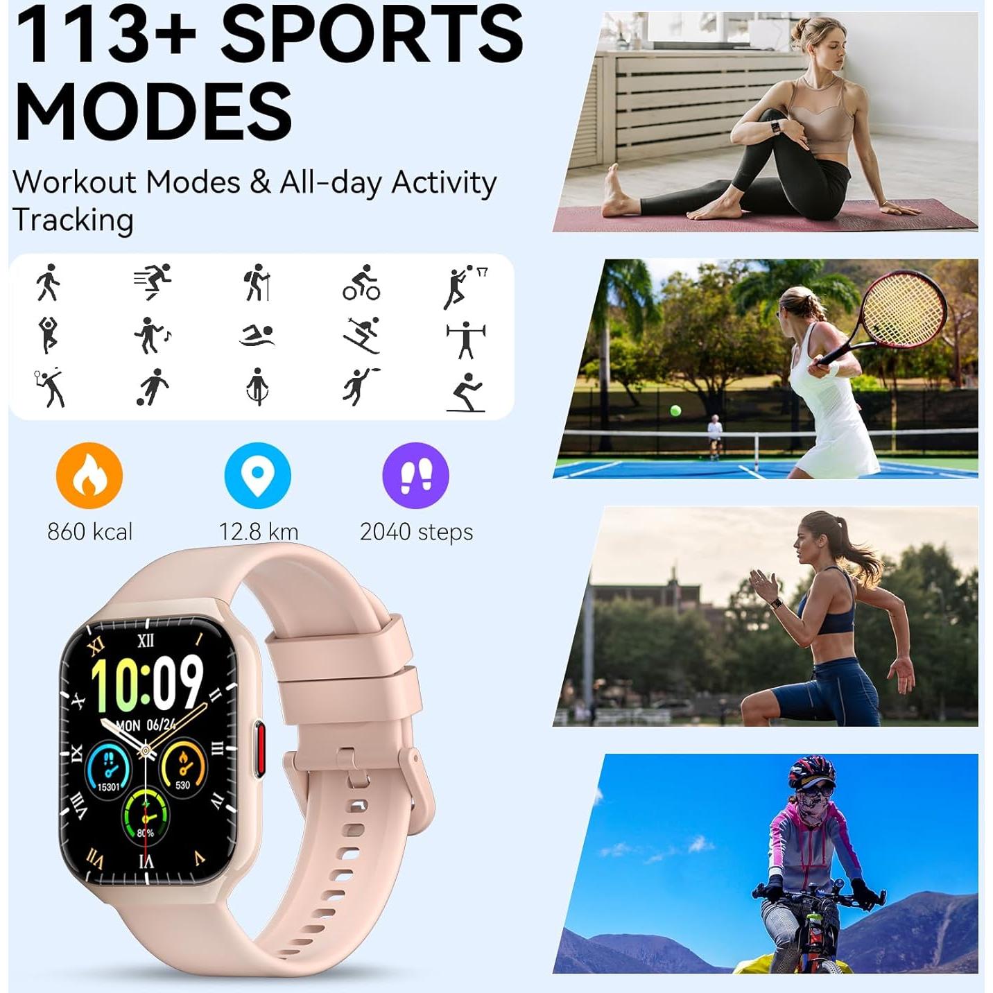 Reloj Inteligente HOIFA P98 1.96" HD Impermeable IP68