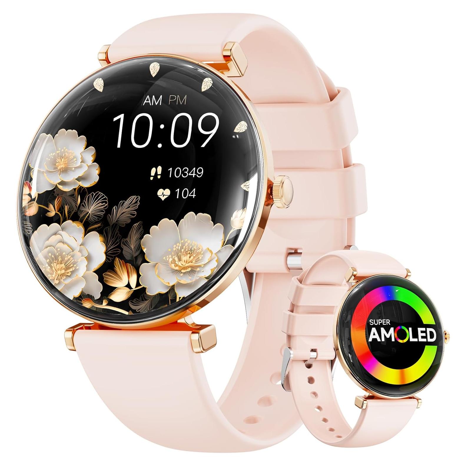 Reloj Inteligente Hwagol para Mujeres Rosa 1.43" AMOLED IP68