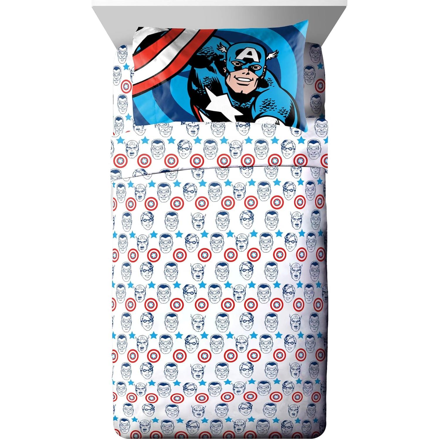 Juego de Edredón Twin Jay Franco Capitán América 5 Piezas