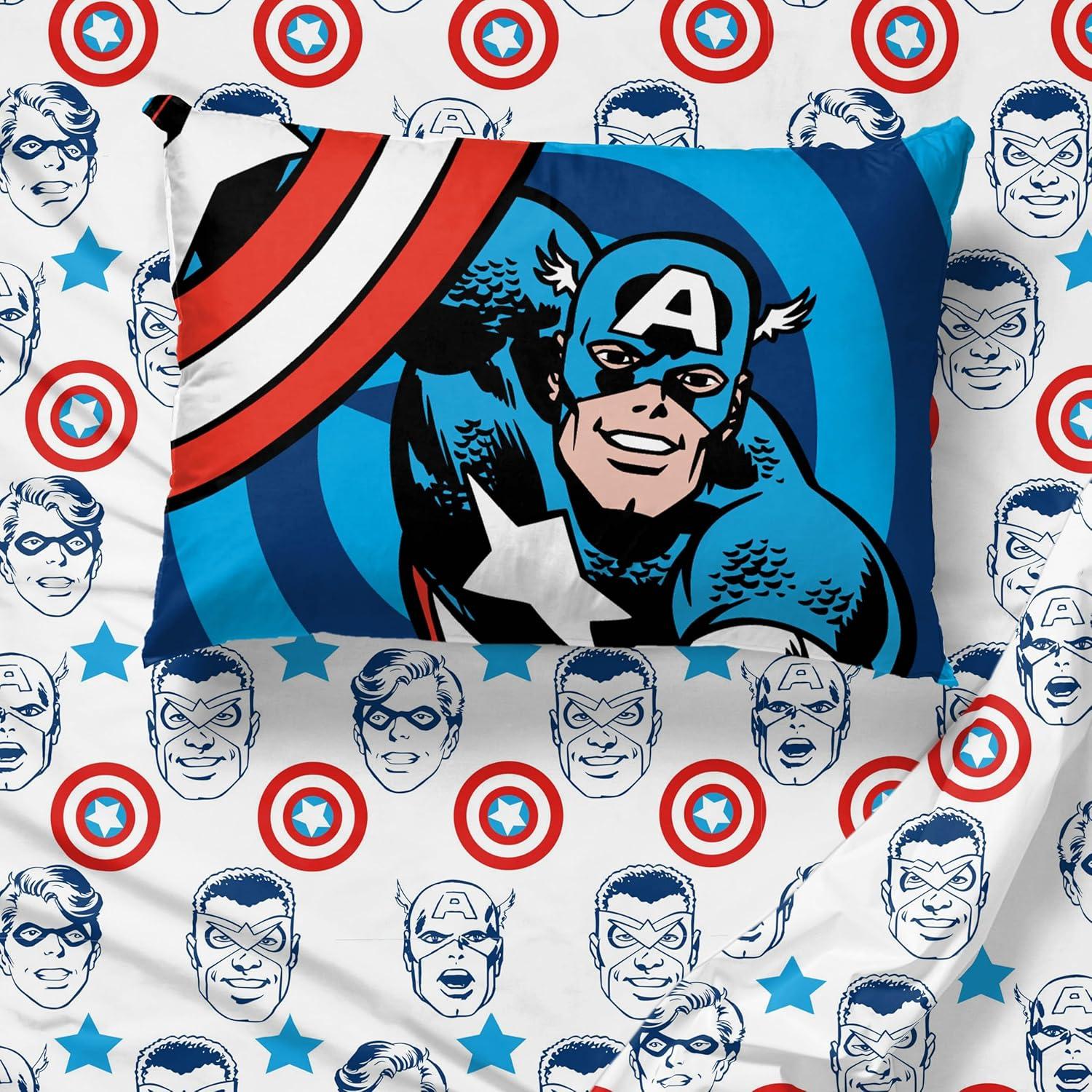 Juego de Edredón Twin Jay Franco Capitán América 5 Piezas