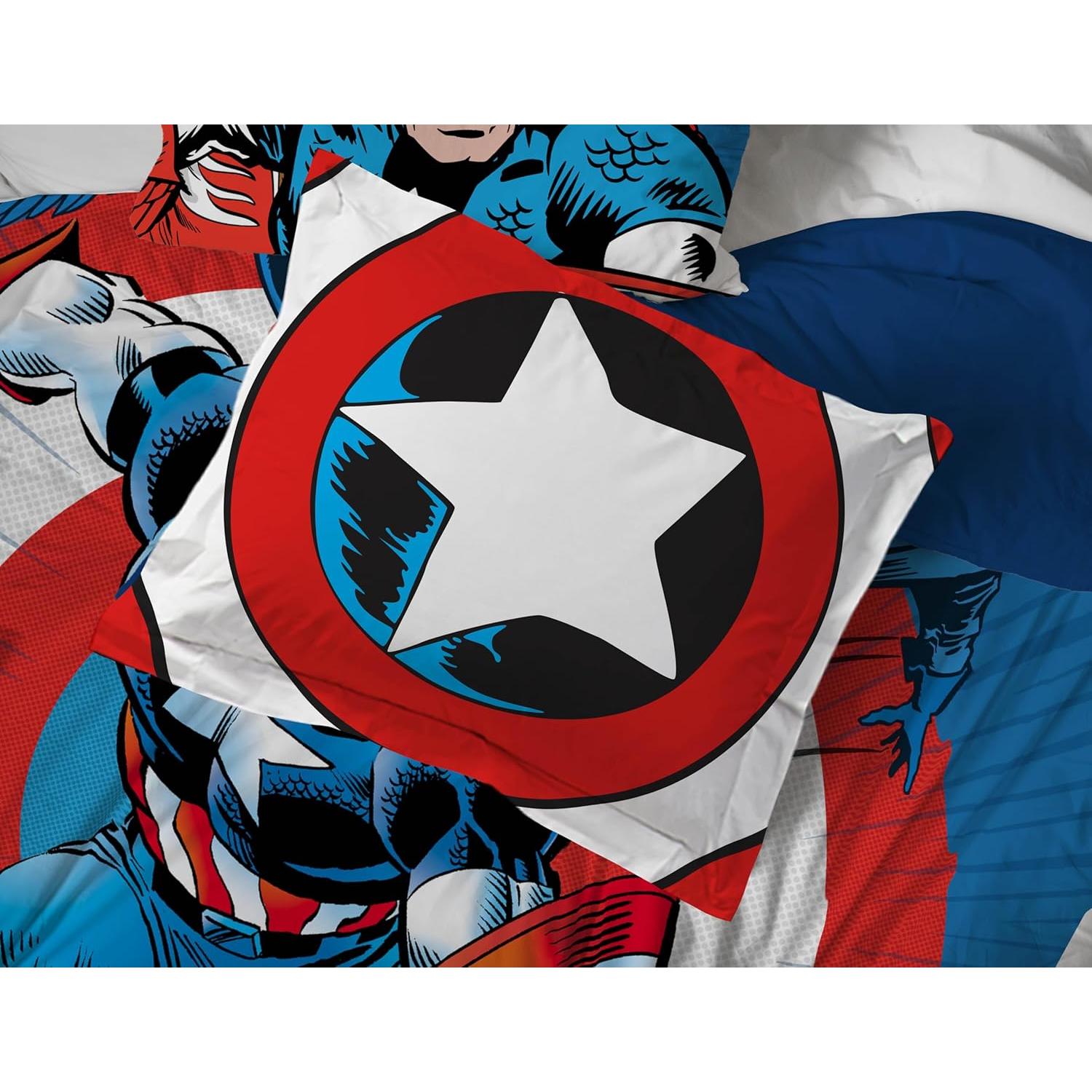 Juego de Edredón Twin Jay Franco Capitán América 5 Piezas
