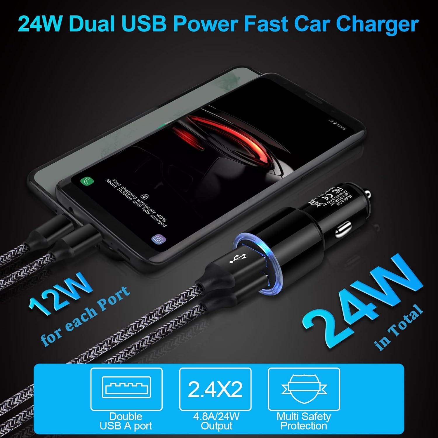 Cargador de Coche USB Doble Puerto 4.8A SHENZHEN BC03