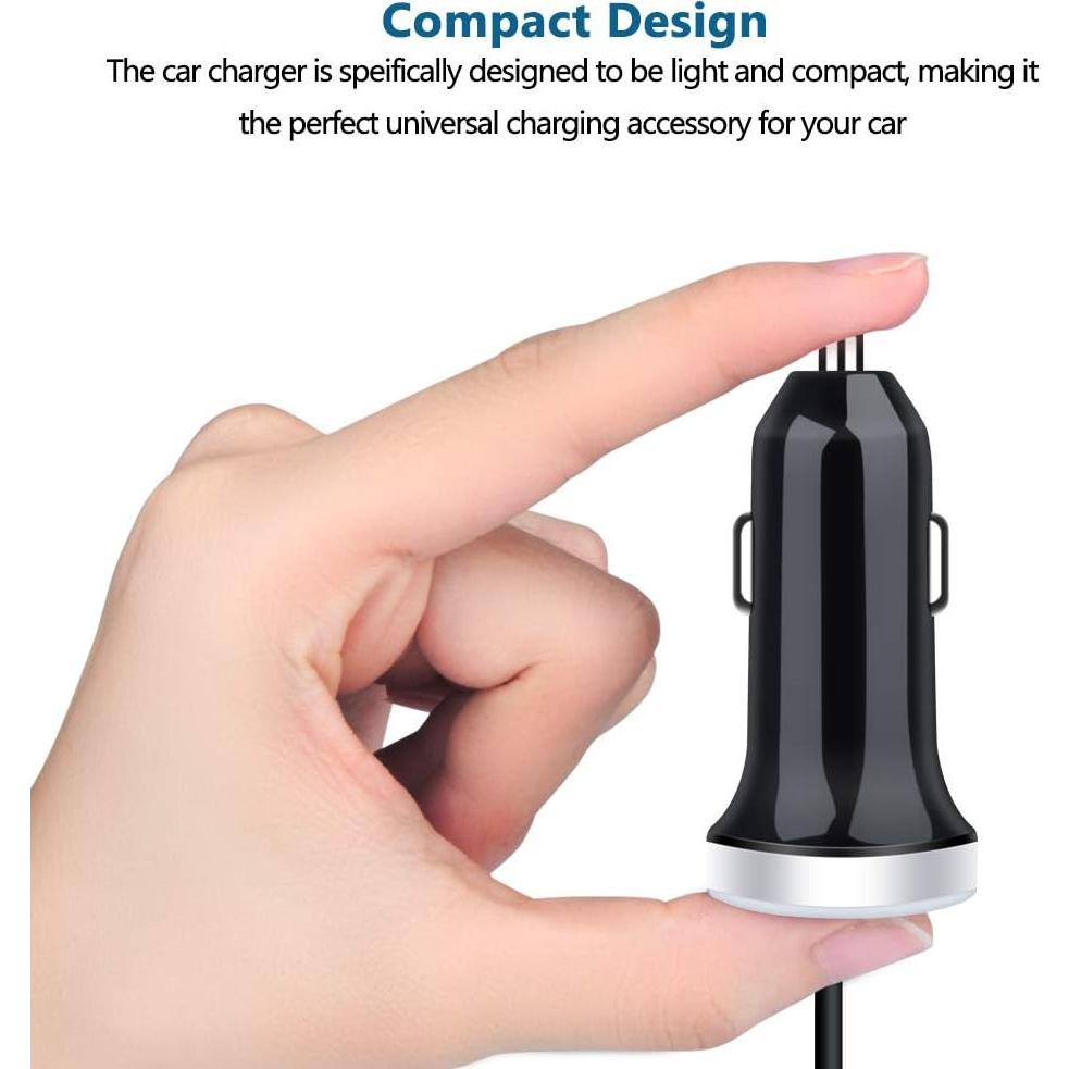 Cargador de coche USB-C AndHot 3.4A con cable 0.9m