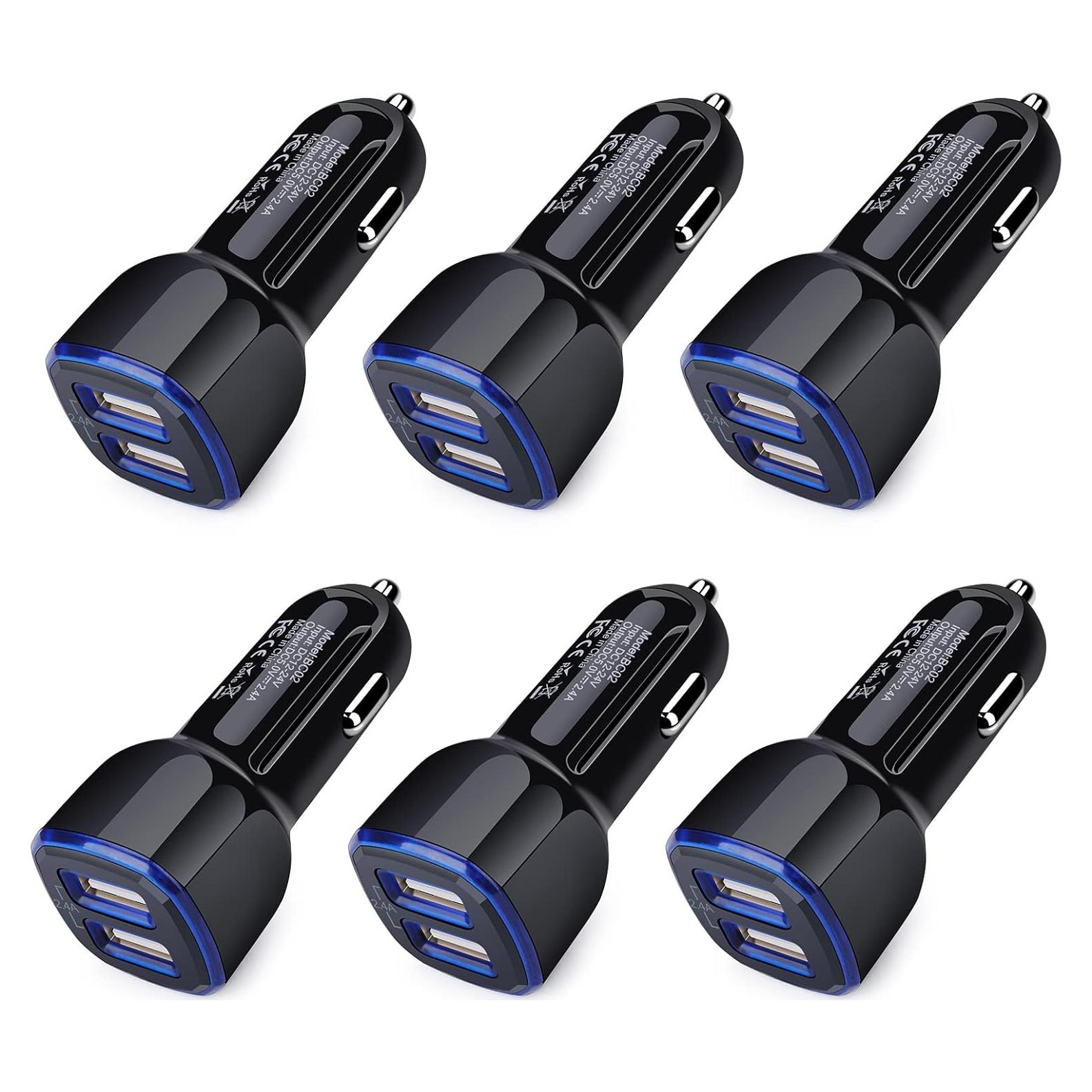 Adaptador USB de Cargador Rápido para Auto AndHot 6Pack