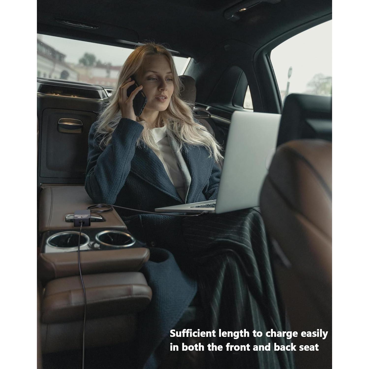 Cargador de Coche USB C 100W Nivjuky para Dell Latitude XPS