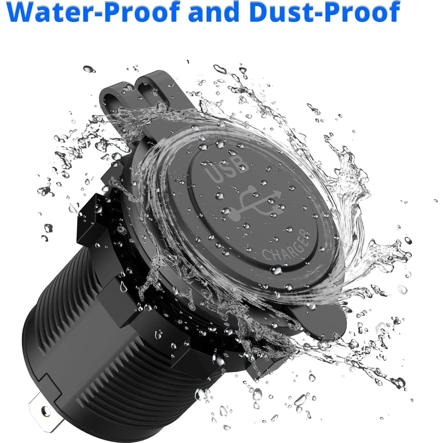 Paquete de 5 Salidas USB Carga Rápida 3.0 Qidoe 12V-24V