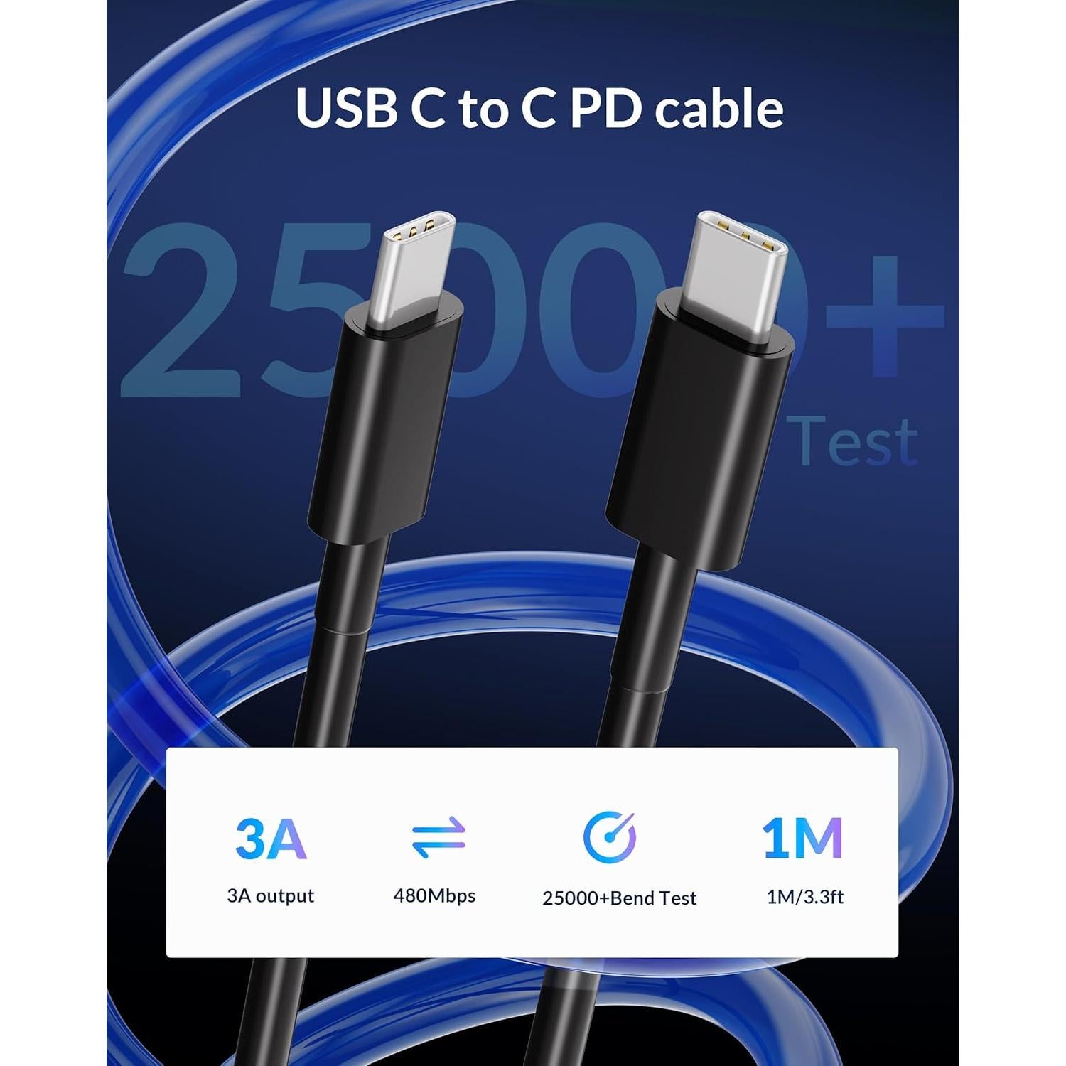 Cargador de coche USB-C 3 Puertos 70W Heyuan - Carga Rápida