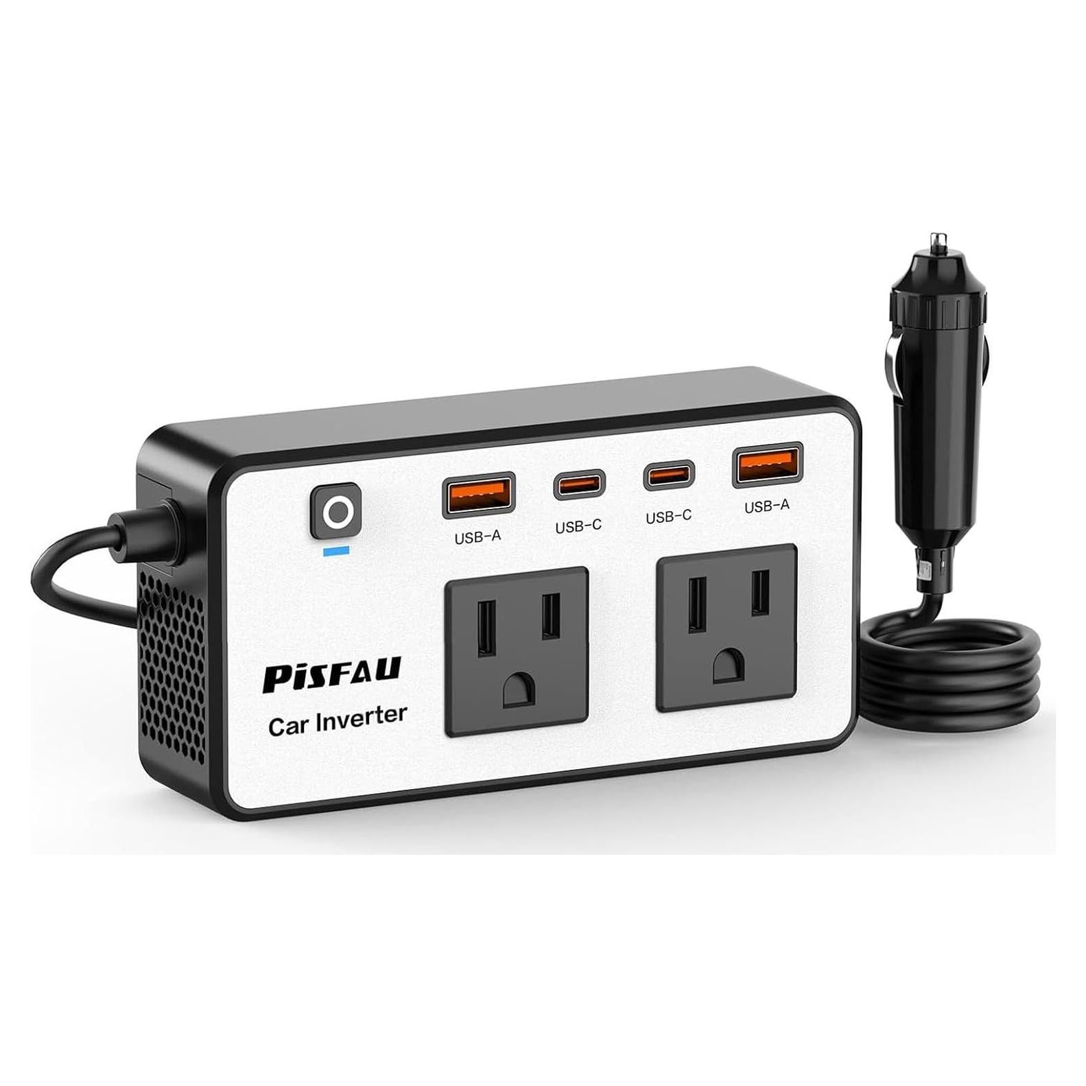 Inversor de Potencia 300W PiSFAU 12V a 110V con USB