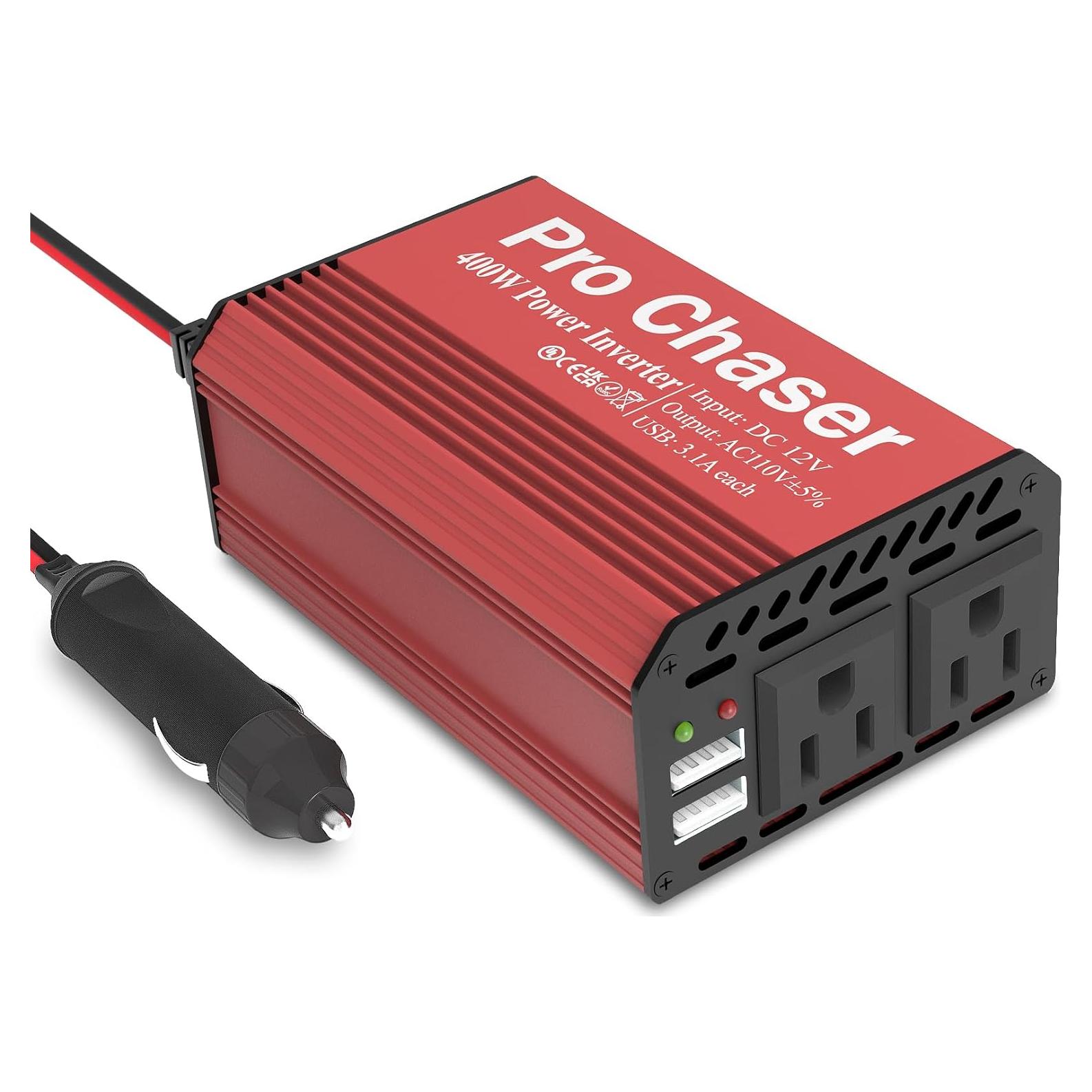 Inversor de Potencia Pro Chaser 400W DC a AC 12V con USB