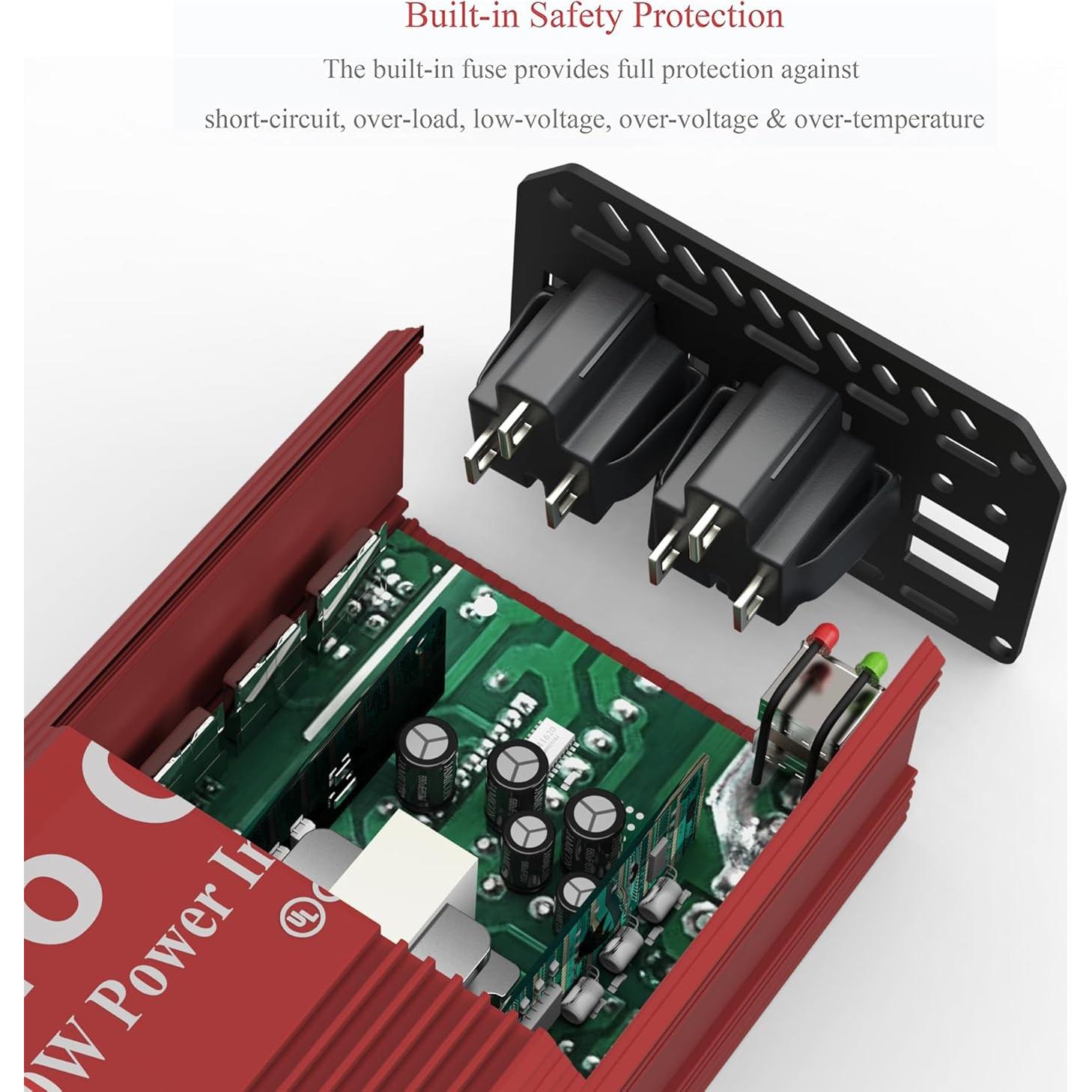 Inversor de Potencia Pro Chaser 400W DC a AC 12V con USB