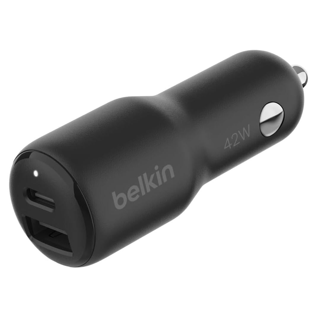 Cargador de coche Belkin BoostCharge 42W USB-C y USB-A Negro