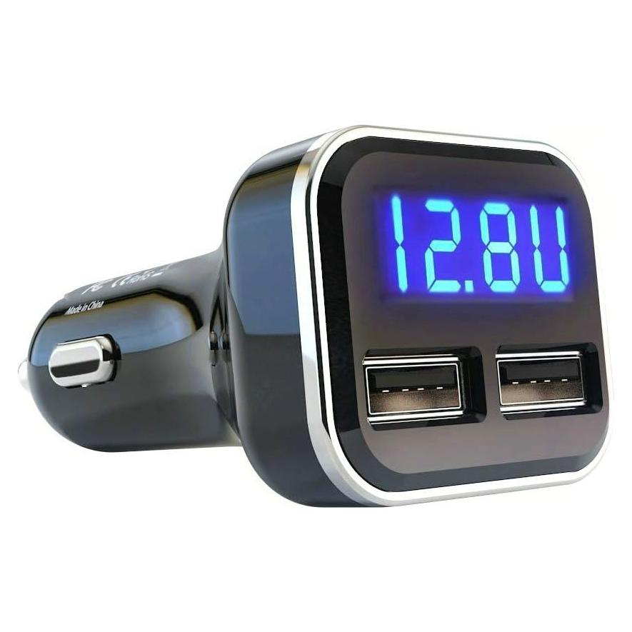 Cargador de Coche USB Doble JEBSENS 4.8A 24W con Pantalla LED
