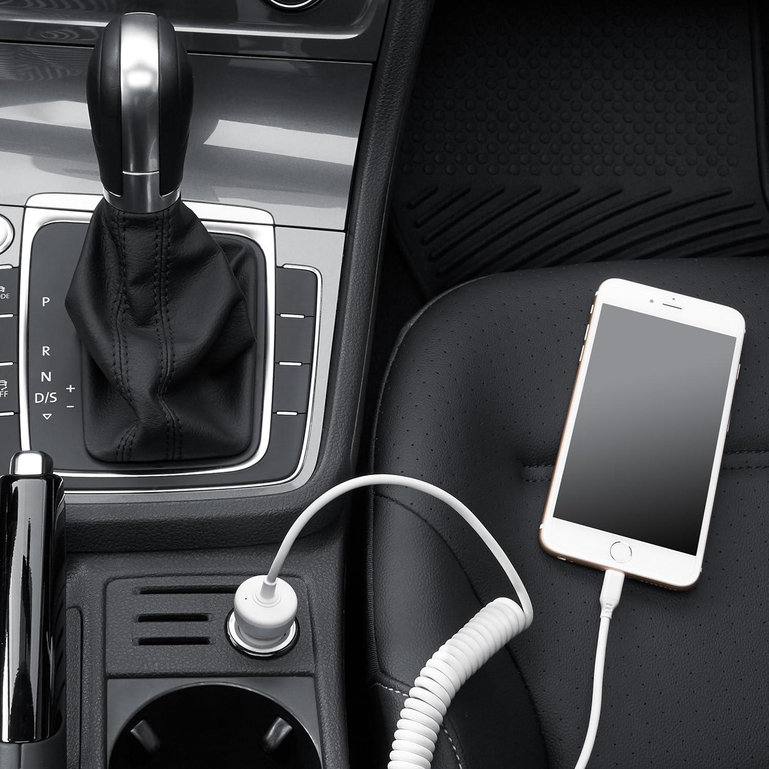 Cargador de coche Amazon Basics 12W Lightning 0.46m Negro