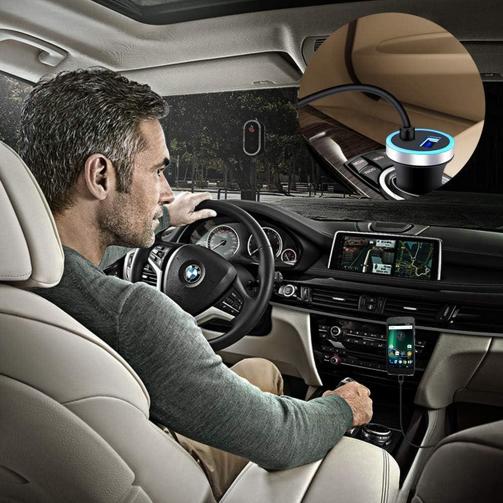 Cargador de coche USB C Sidpro 3.4A con cable de 1m