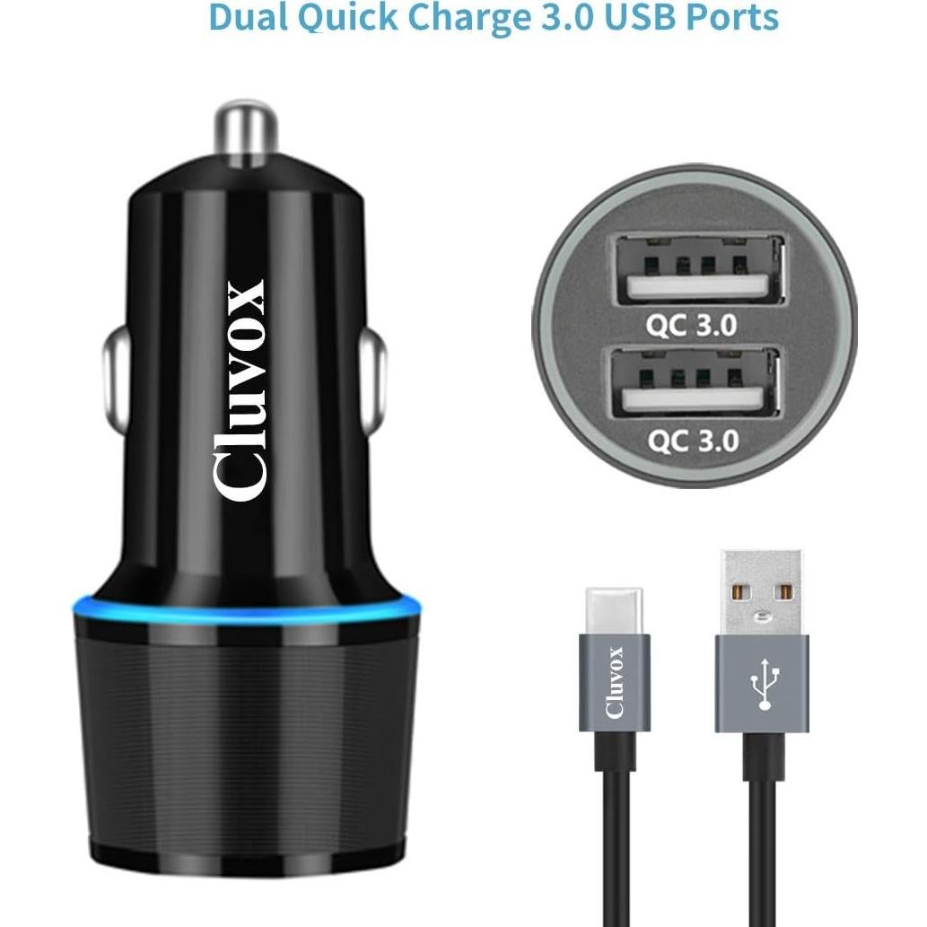 Cargador de coche USB Doble Rápido 3.0 Dongguan 36W Tipo C