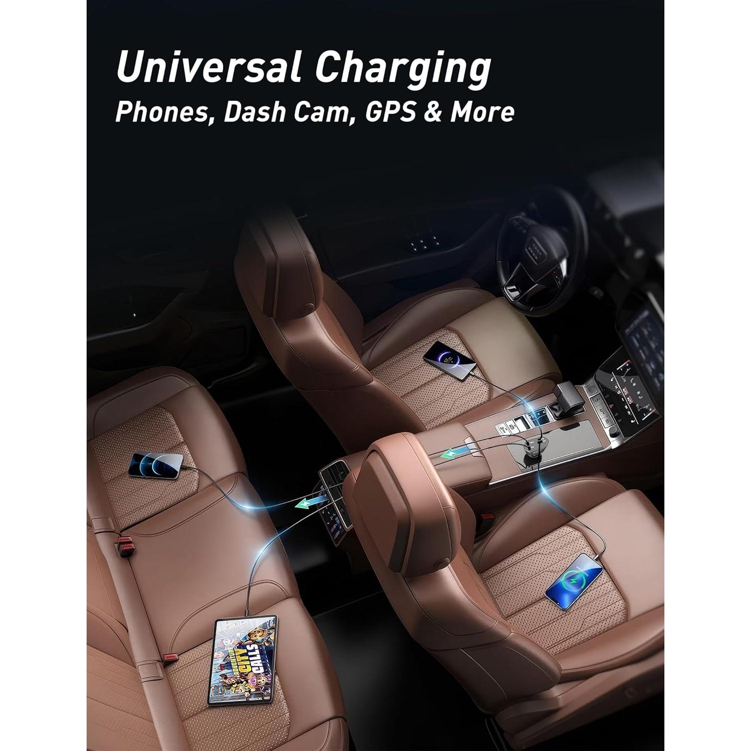 Cargador de Coche Sozun C1 USB-C 120W Carga Rápida Dual