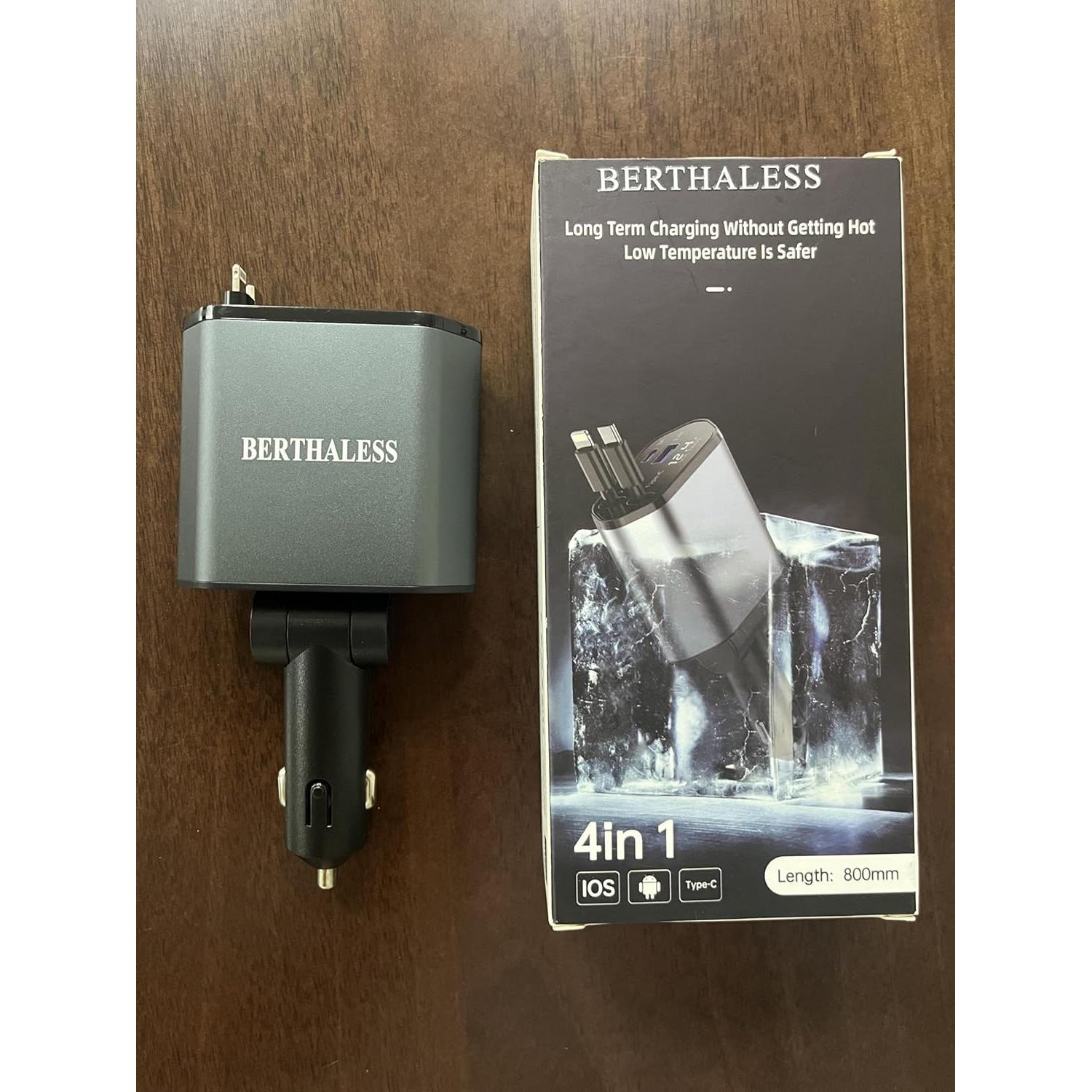 Cargador de Coche 4 en 1 USB-C y USB-A Henan C1 Rápido