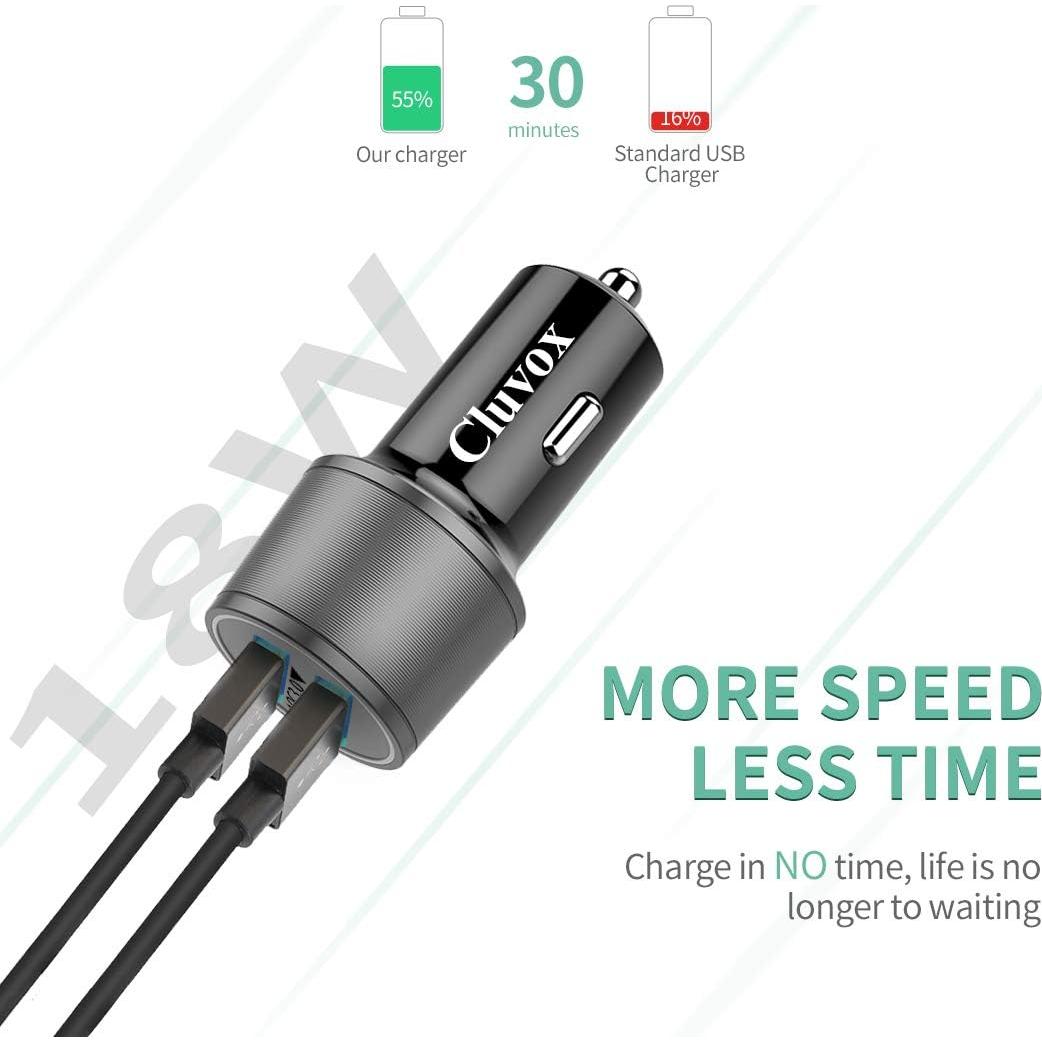 Cargador de coche USB C Rápido 18W Dongguan con Cable 1m