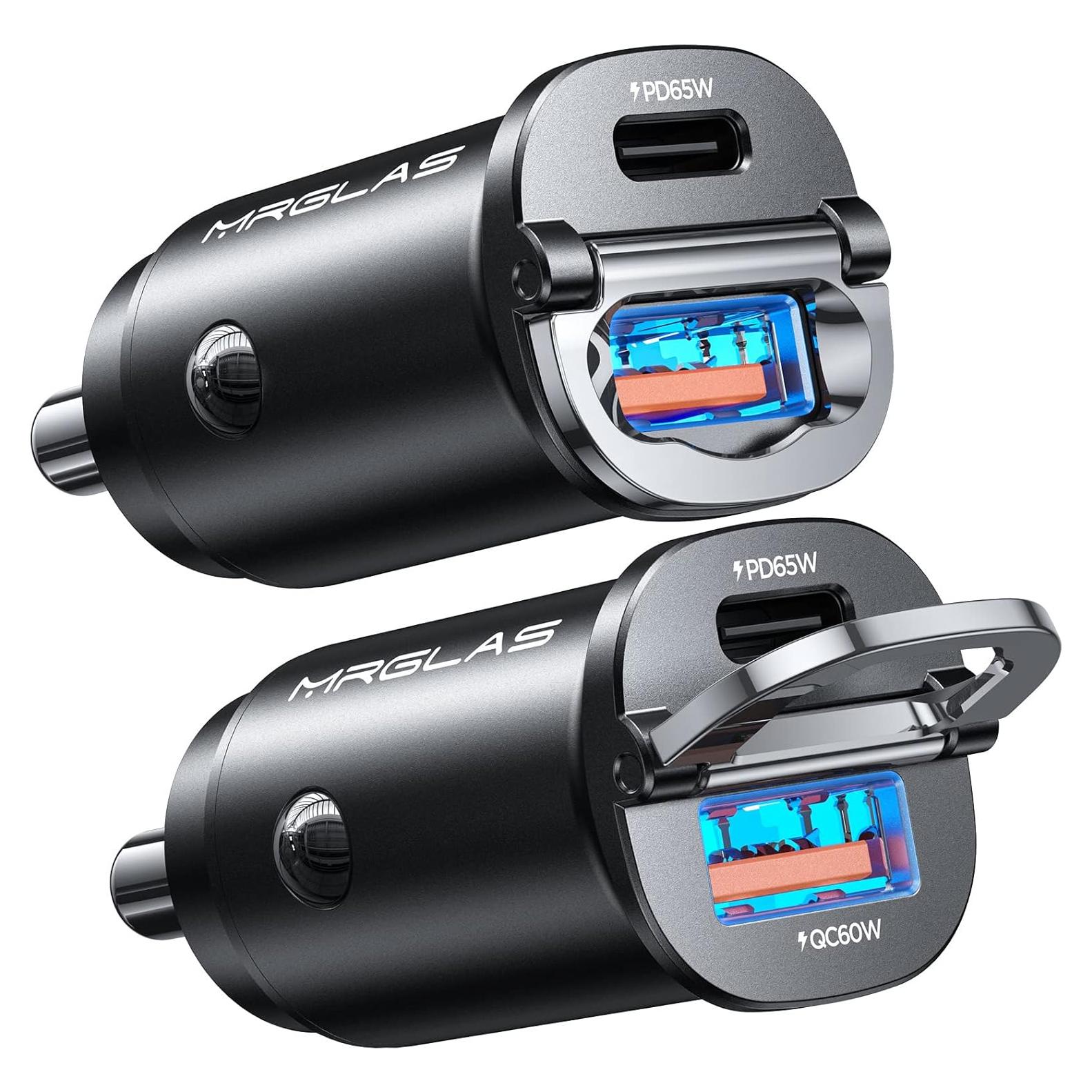 Cargador de Coche USB C MRGLAS 125W PD65W QC60W Doble Puerto