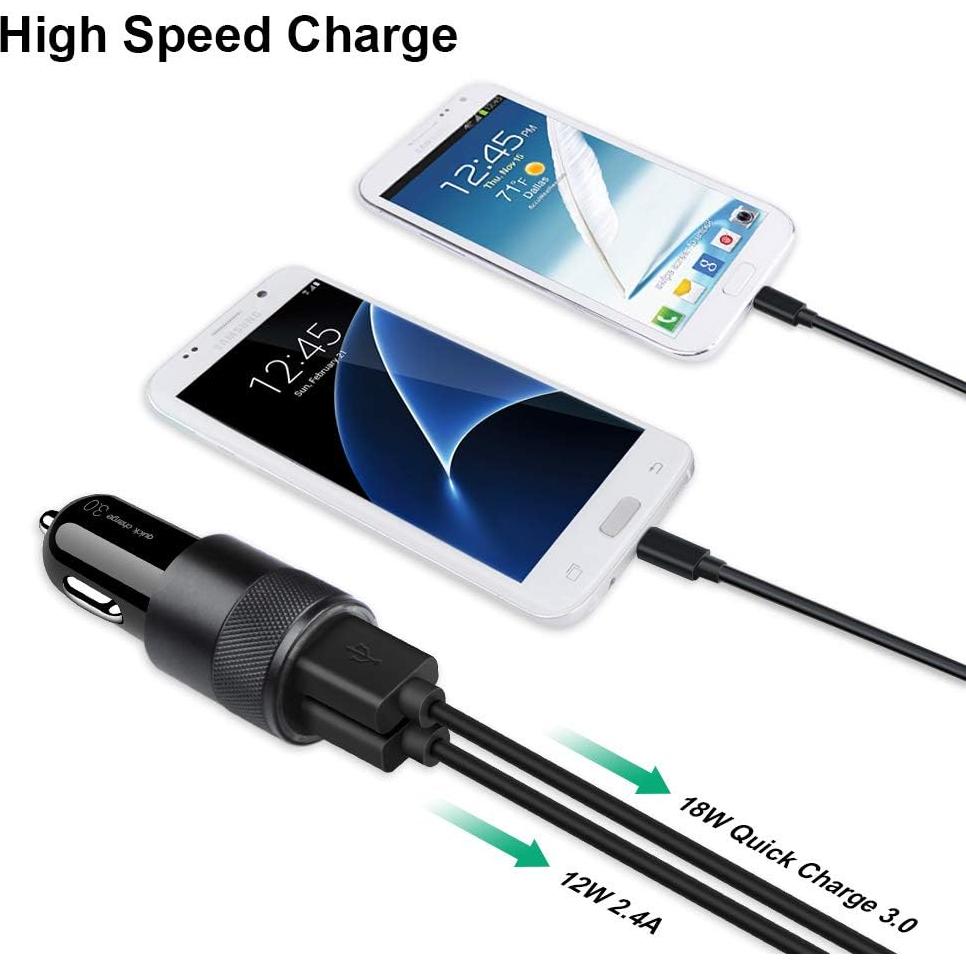Cargador Rápido de Coche 5Pack USB Doble 5V 3A 30W