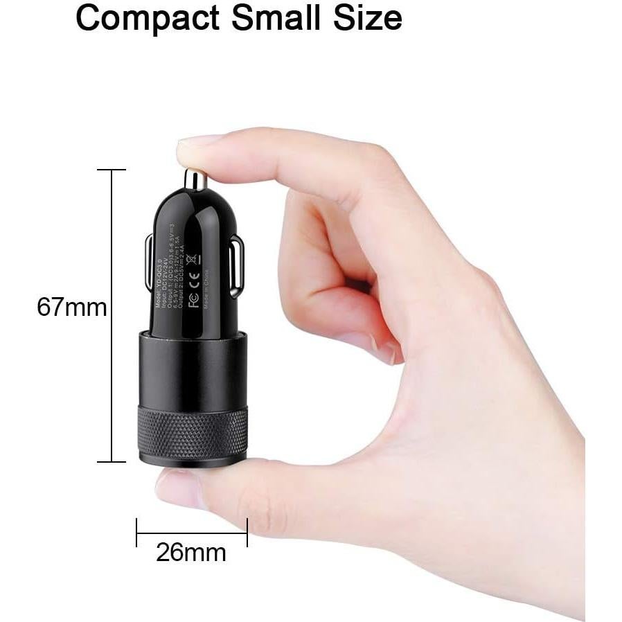 Cargador Rápido de Coche 5Pack USB Doble 5V 3A 30W