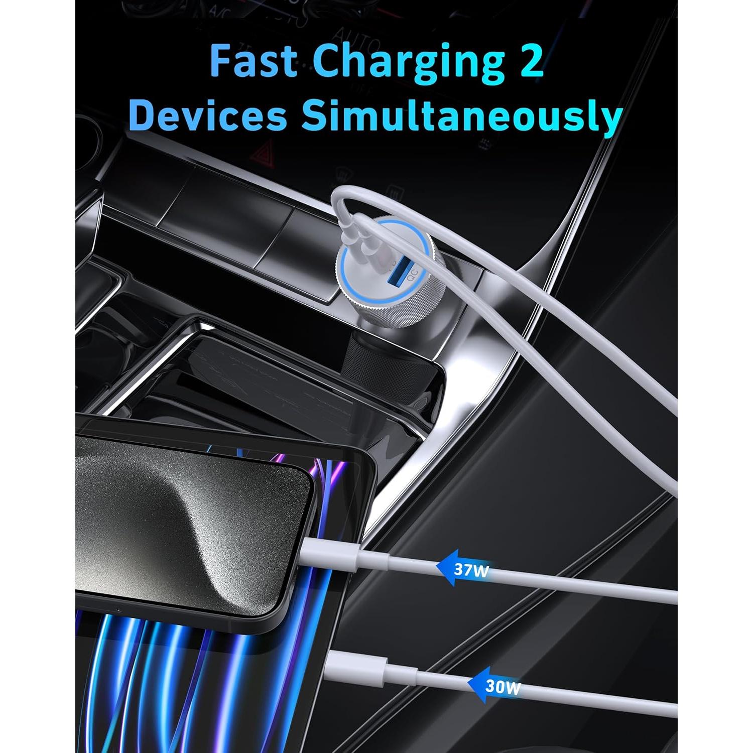 Cargador de Coche USB C 67W Heyuan para iPhone 15/16 Pro Max