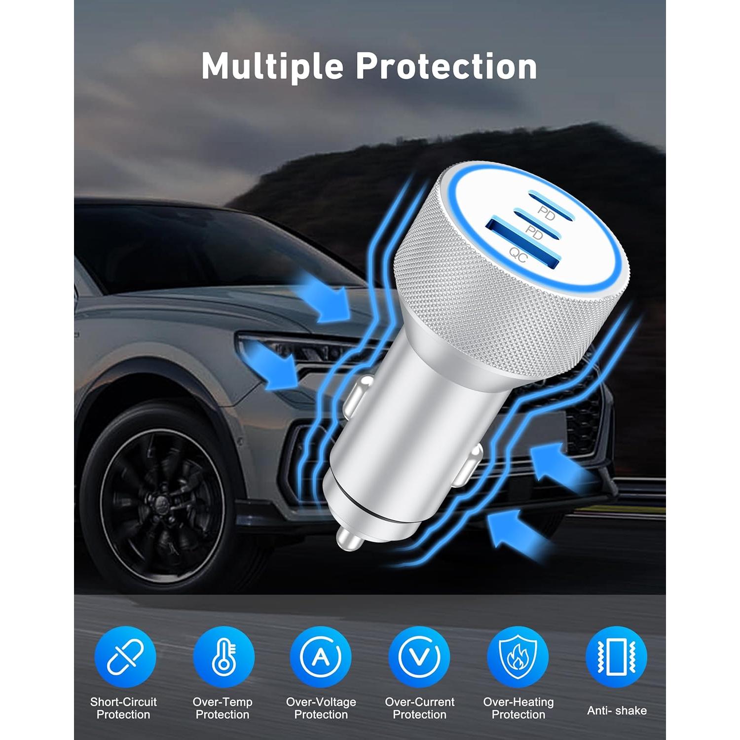 Cargador de Coche USB C 67W Heyuan para iPhone 15/16 Pro Max