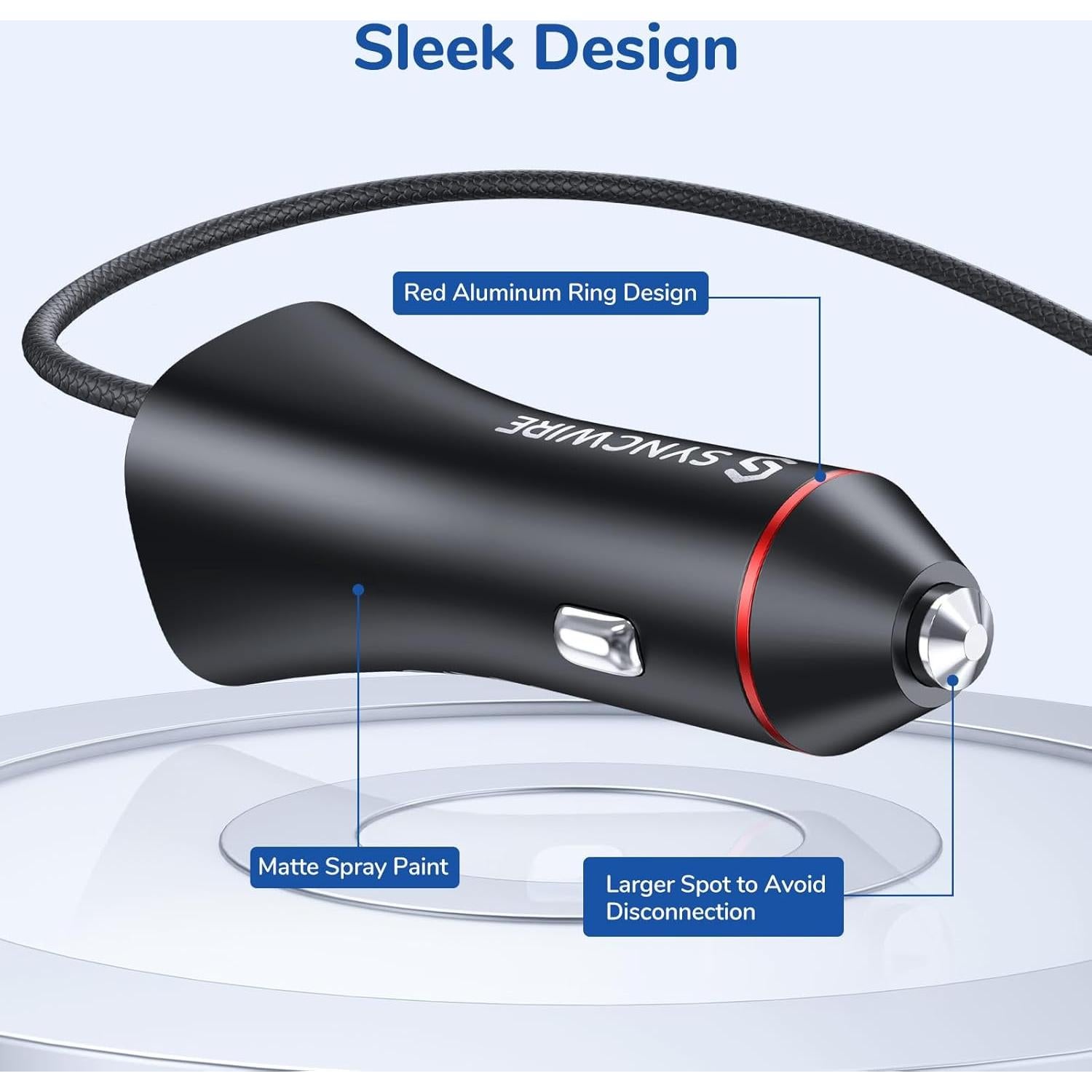 Cargador de coche Syncwire 32W con cable Lightning 1.5M