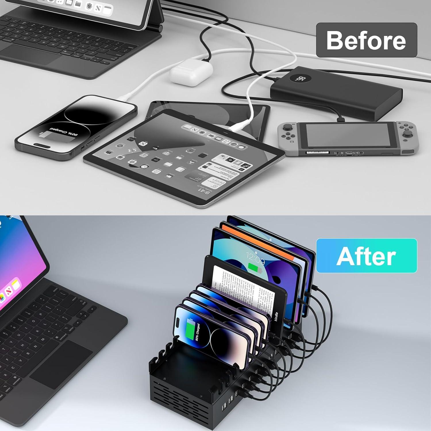 Estación de Carga Rápida USB ALI SEA 22 Puertos 300W