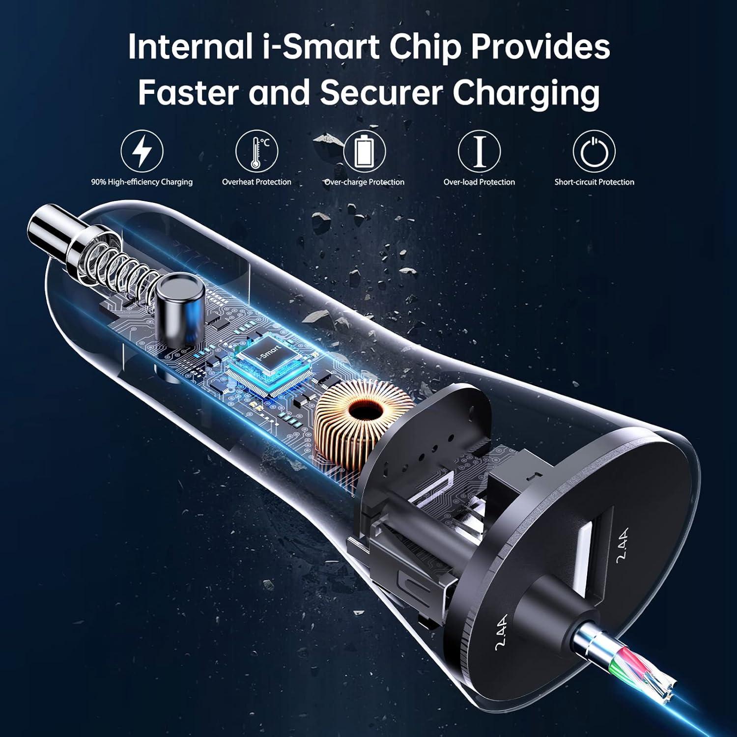 Cargador de Coche Syncwire 24W con Cable Lightning 1.5M