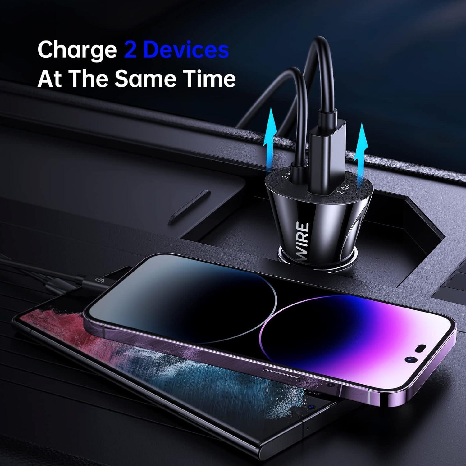 Cargador de Coche Syncwire 24W con Cable Lightning 1.5M