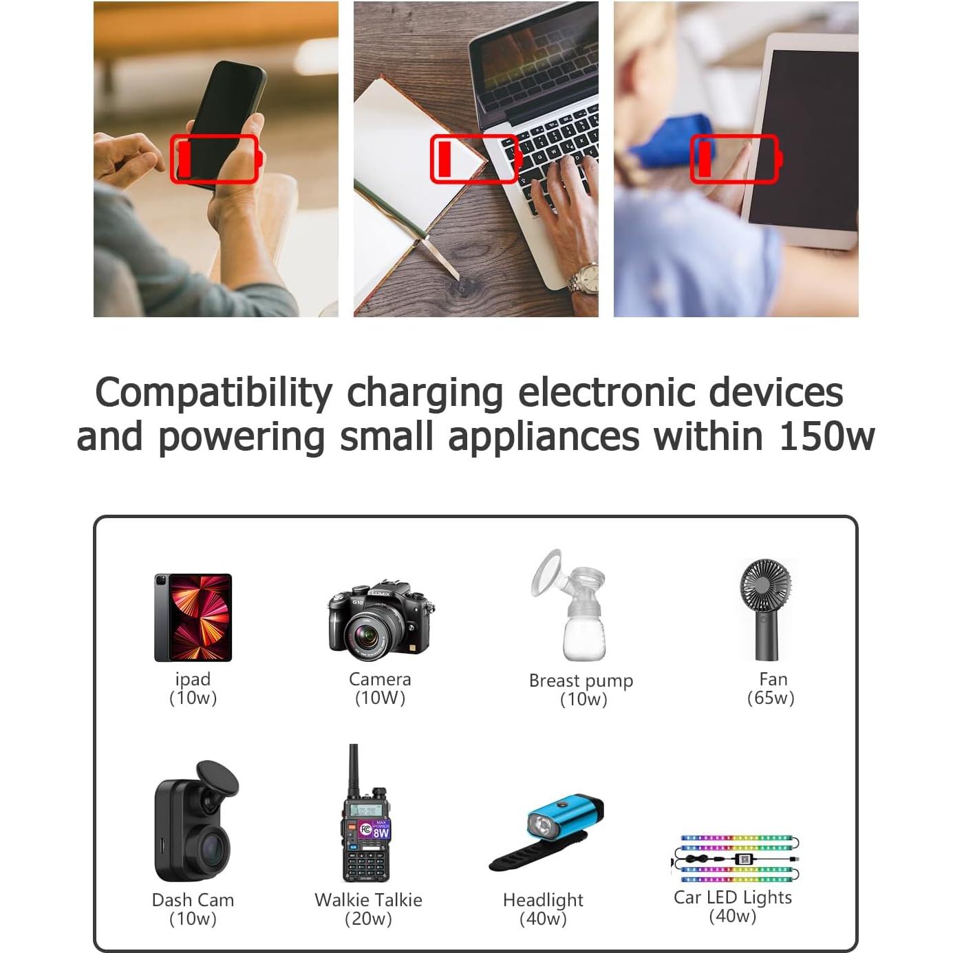 Inversor de Potencia FOVAL 150W 12V a 220V con 2 USB