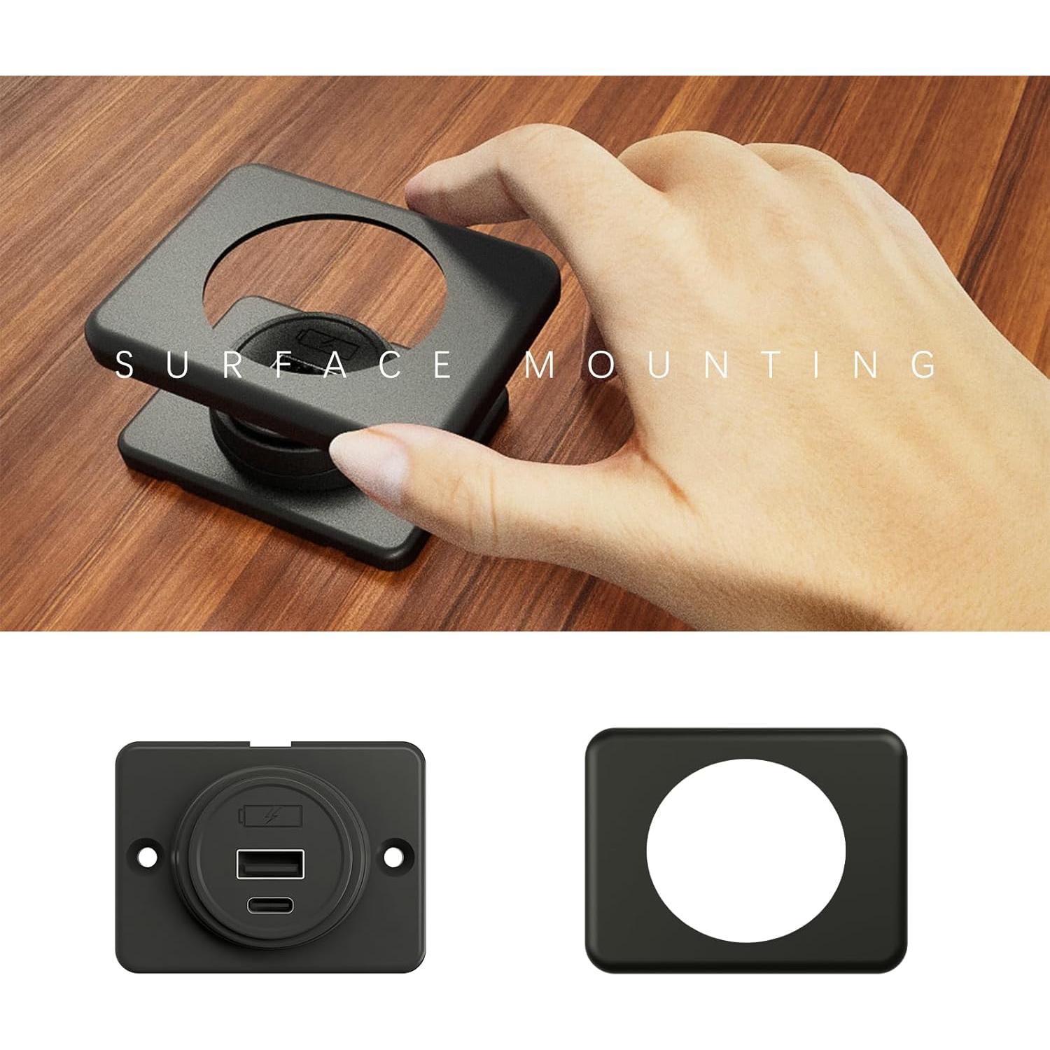 Panel Cargador USB 12V/24V DAMAVO para Automóvil - 2 PCS