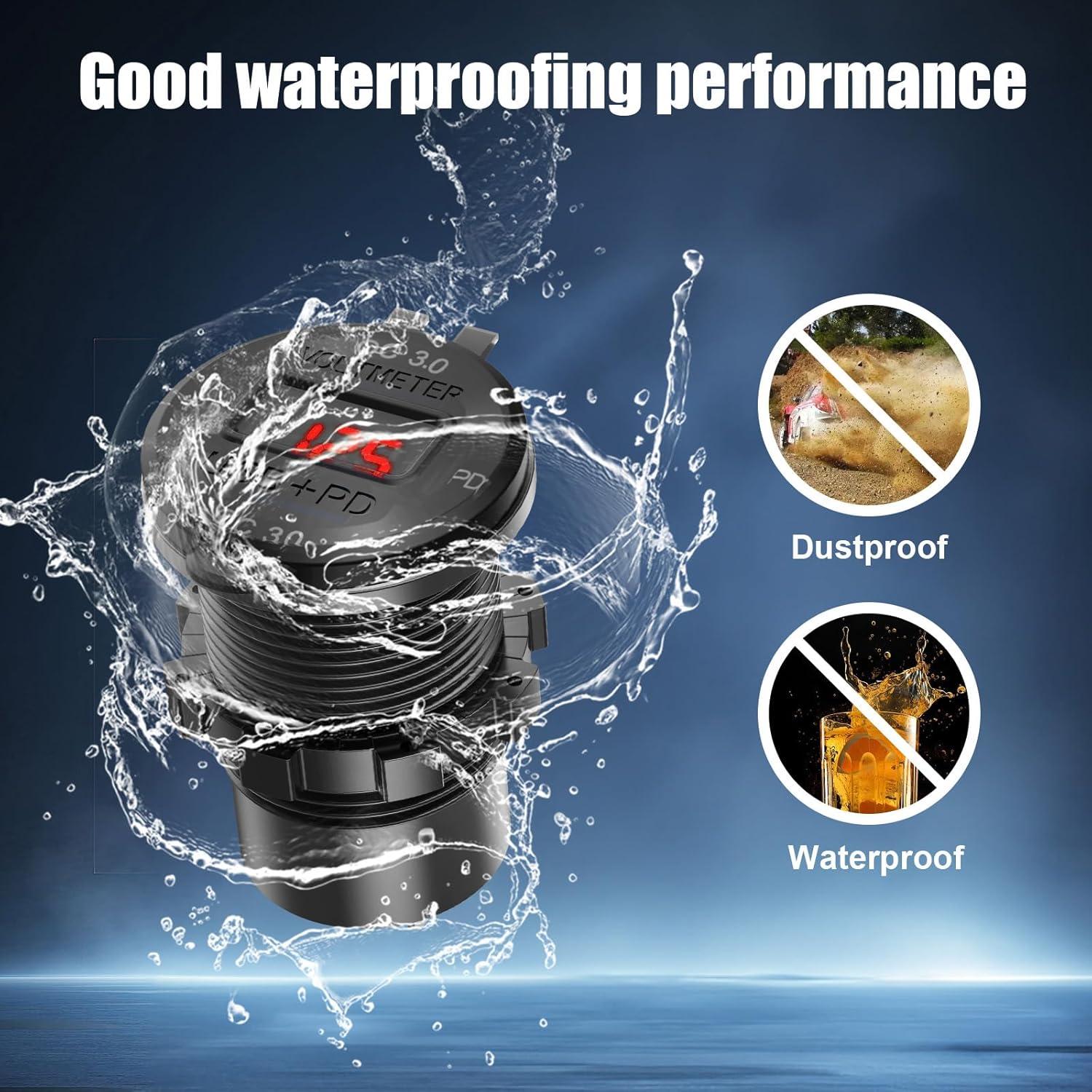 Cargador USB de 12V TIANWIDJEW 4 Puertos Carga Rápida