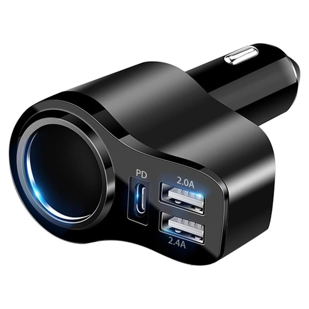 Cargador de Coche USB C 4 en 1 PD3.0 168W para iPhone