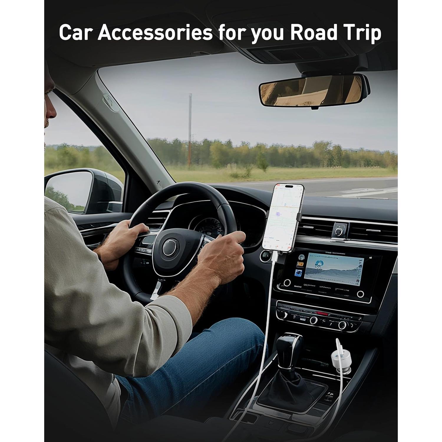 Cargador Rápido para Auto Heyuan 67W 3 Puertos USB-C iPhone