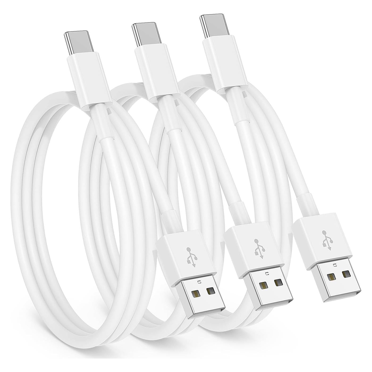 Paquete de 3 Cables USB A a C 3FT Deloni para iPhone 15/16