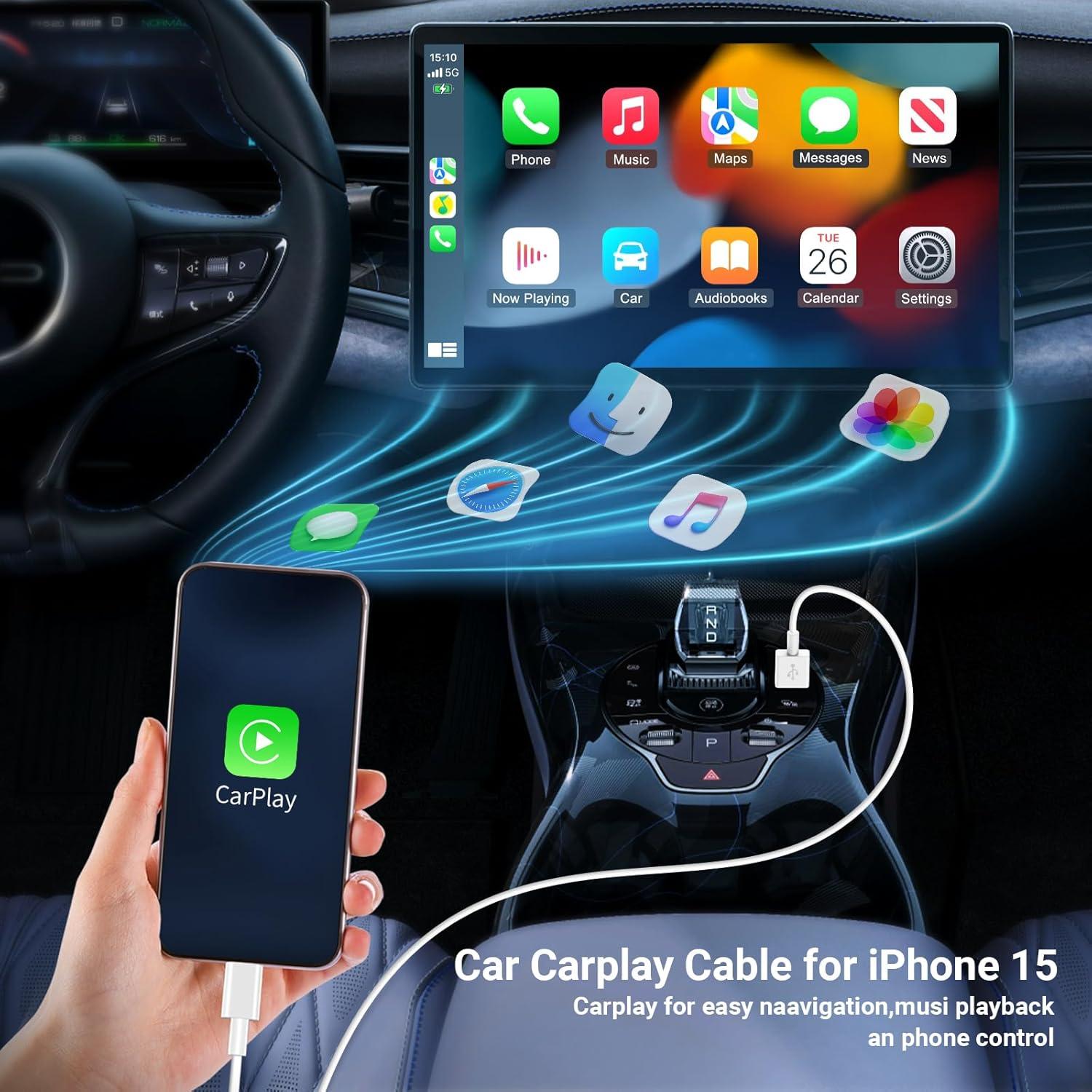 Paquete de 3 Cables USB A a C 3FT Deloni para iPhone 15/16