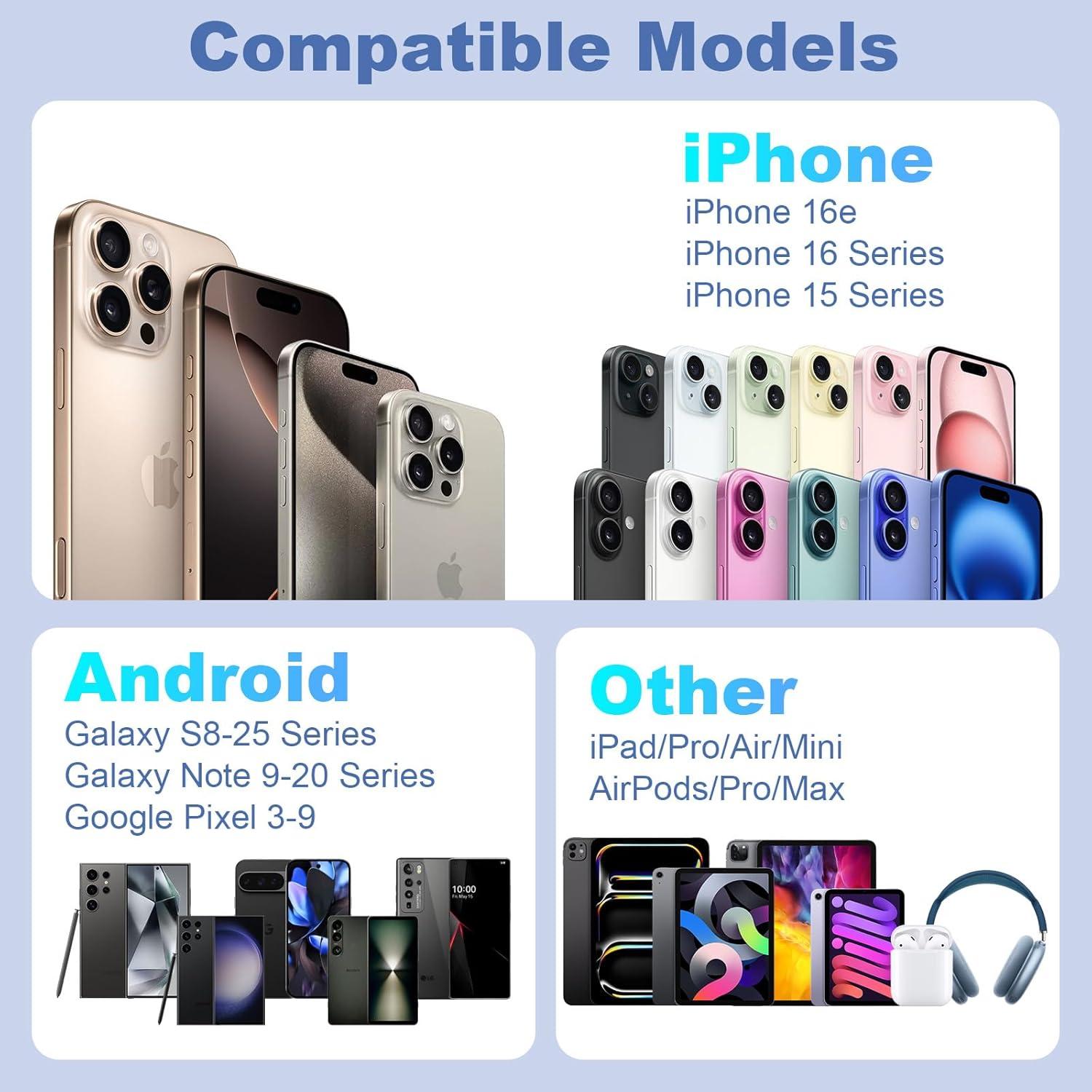 Cable USB A a USB C Uiiavs 3FT Carga Rápida 3A para iPhone 15/16