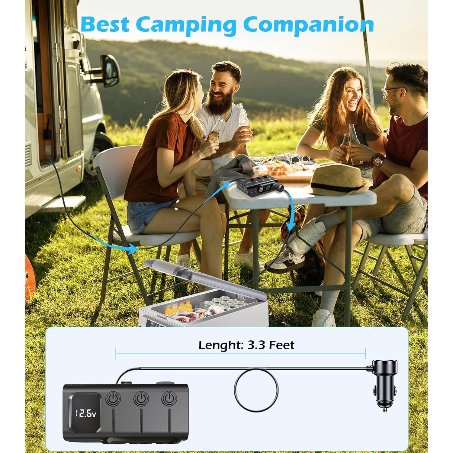 Divisor de Encendedor de Cigarrillos 8 en 1 LIHAN 120W USB