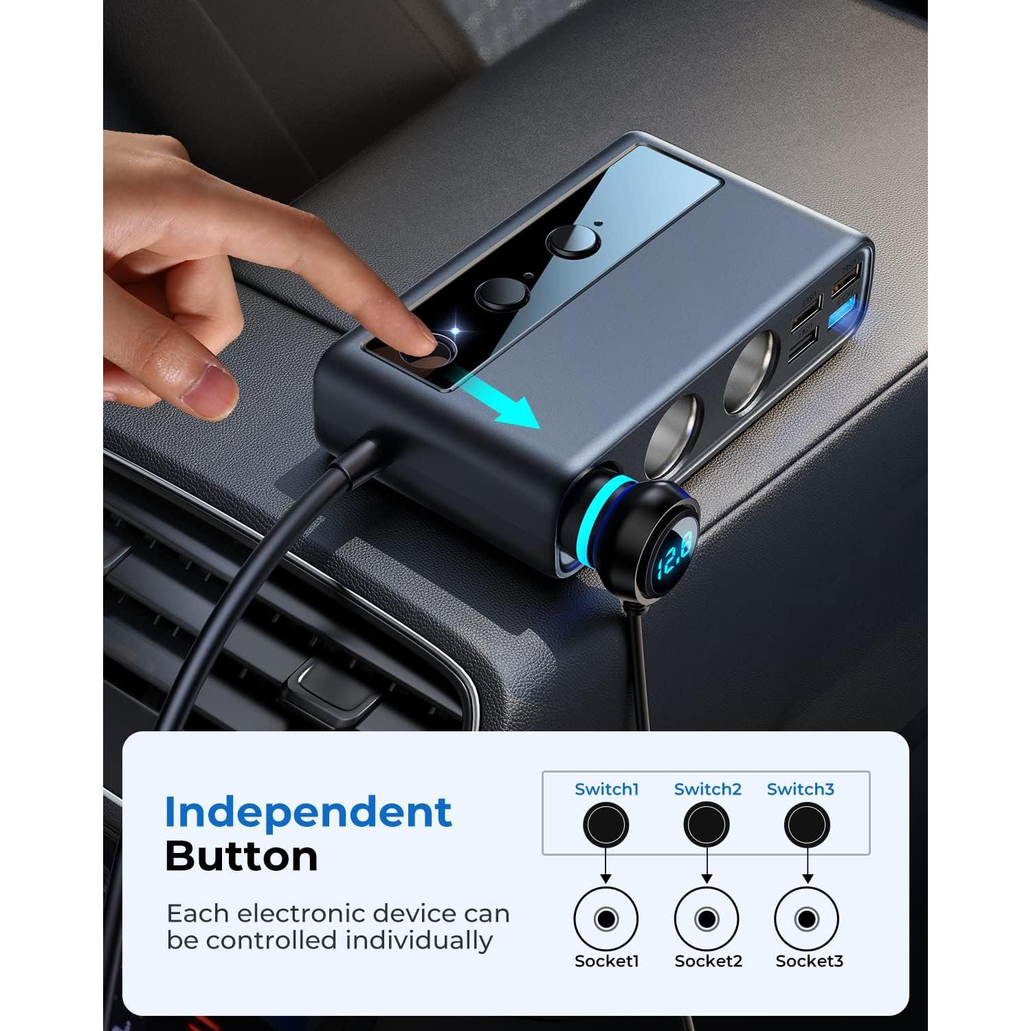 Adaptador de Encendedor de Cigarrillos JOYROOM 210W 9 en 1