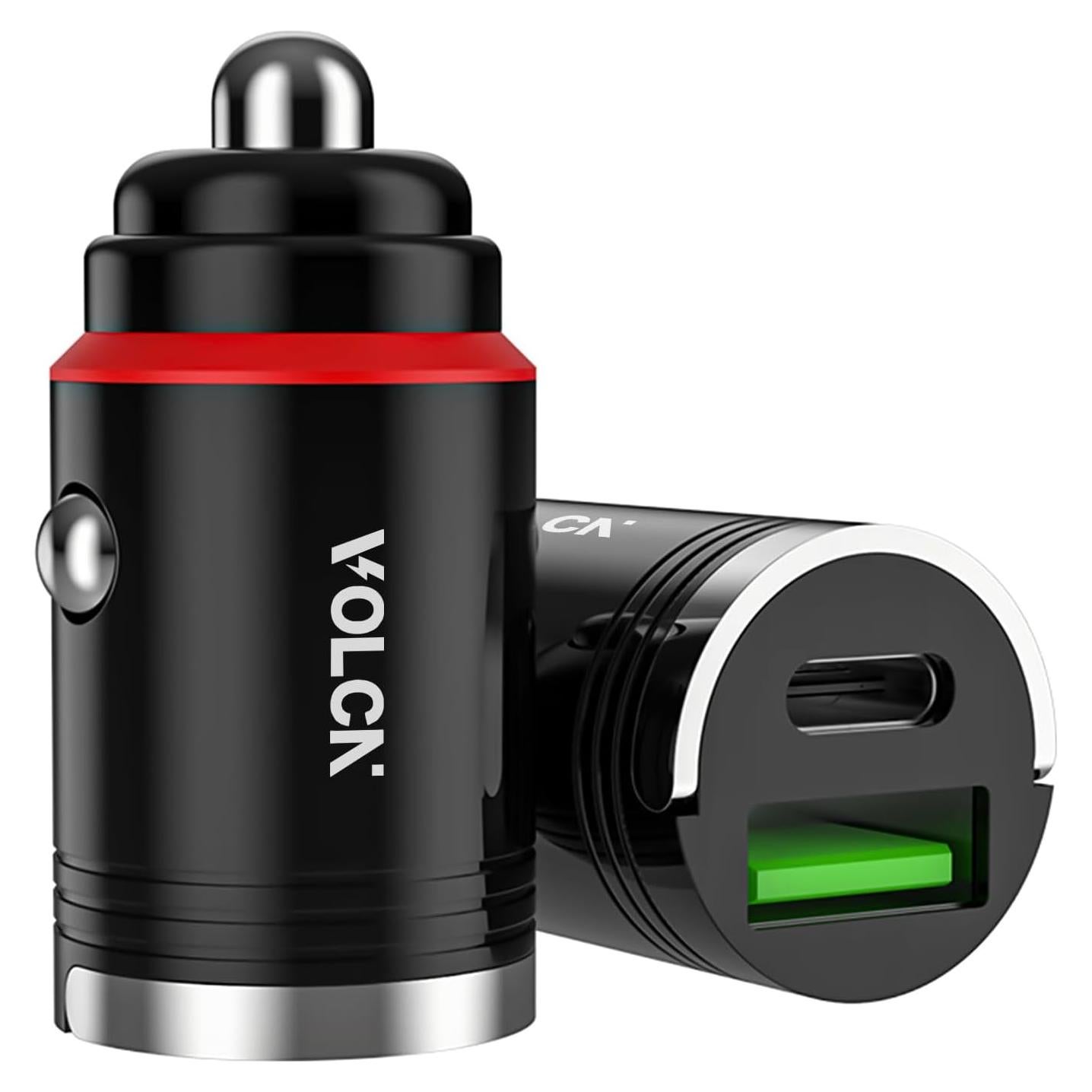 Cargador de Coche Doble USB-C y USB-A Volcn 30W Rápido