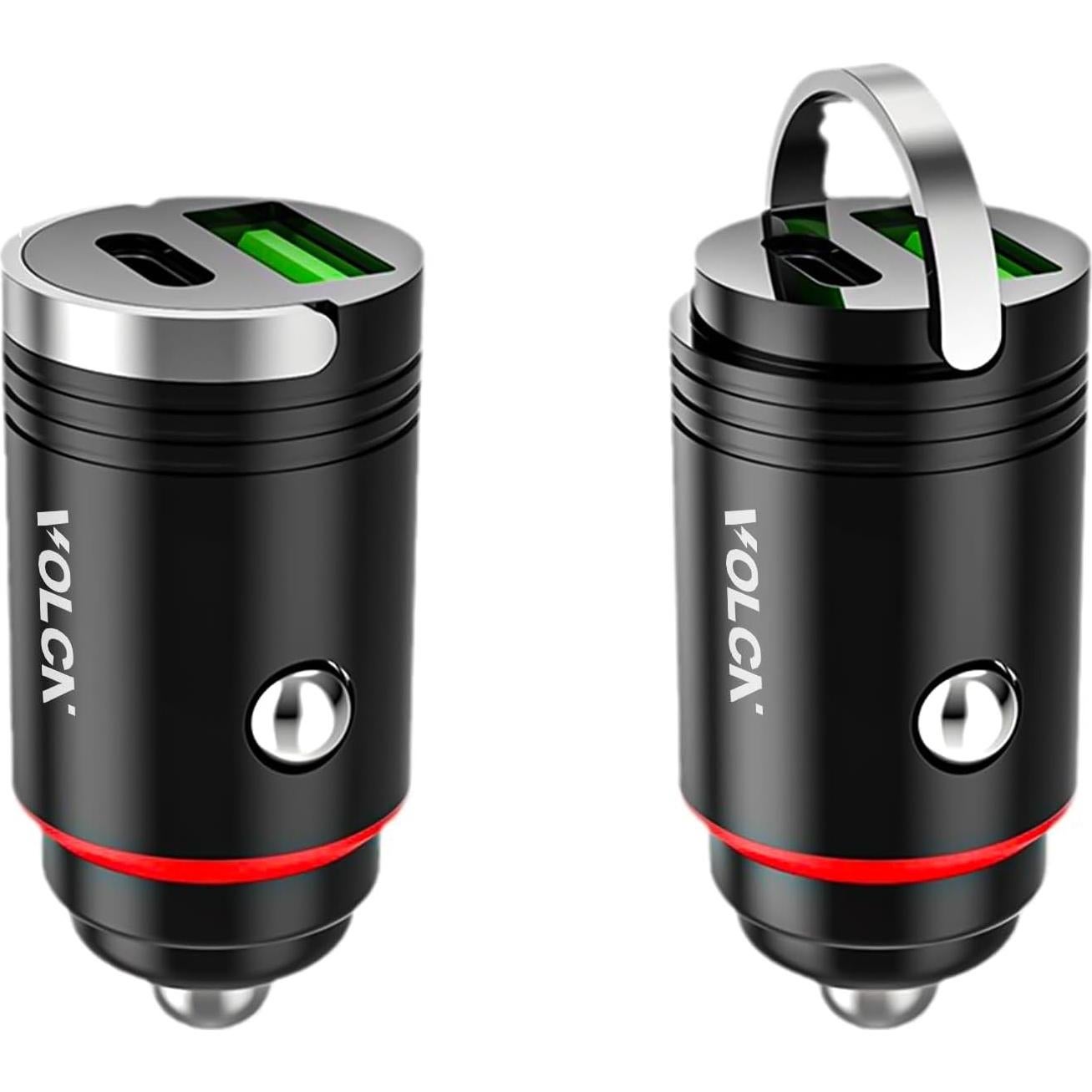 Cargador de Coche Doble USB-C y USB-A Volcn 30W Rápido