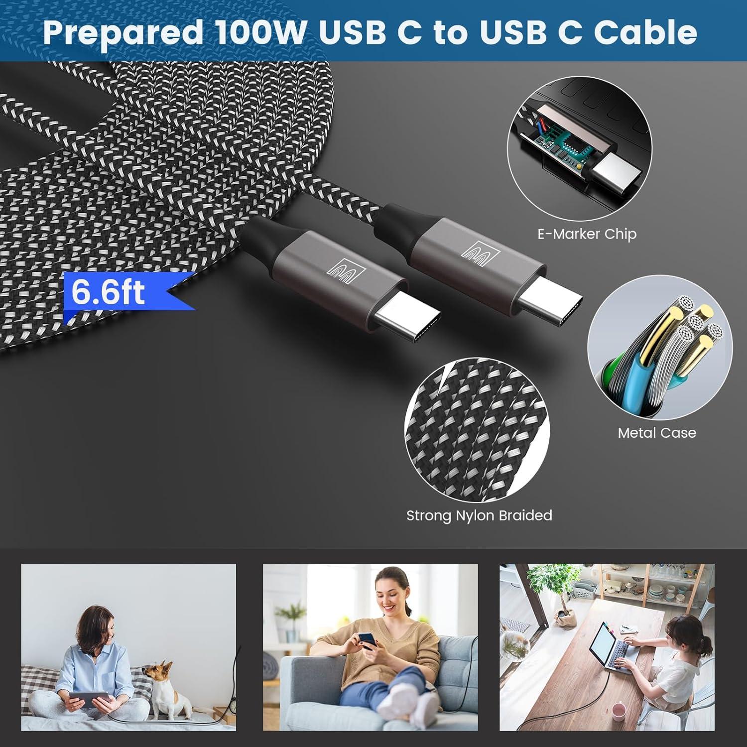 Cargador USB-C 45W Samsung + 2 Cables 2m Carga Rápida