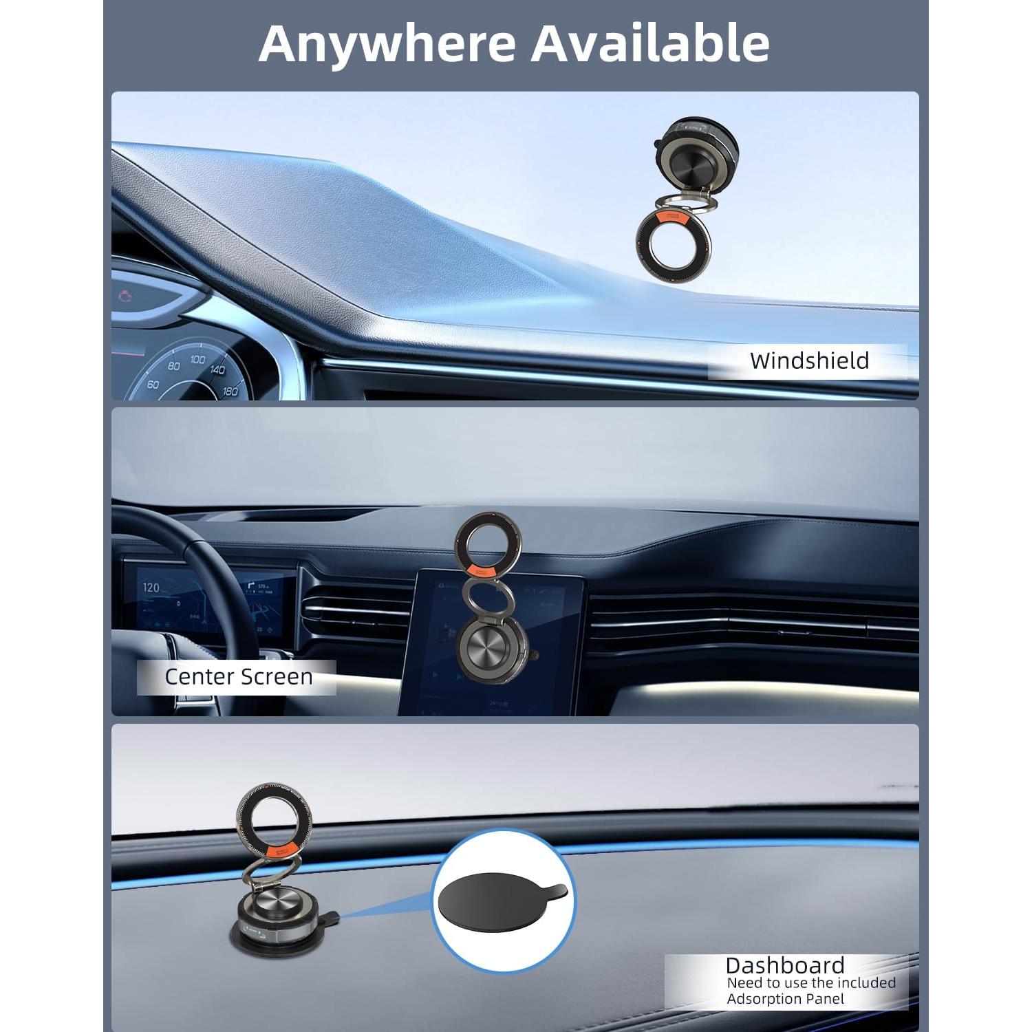 Soporte Magnético de Succión Ajustable 360° para Auto - Succi