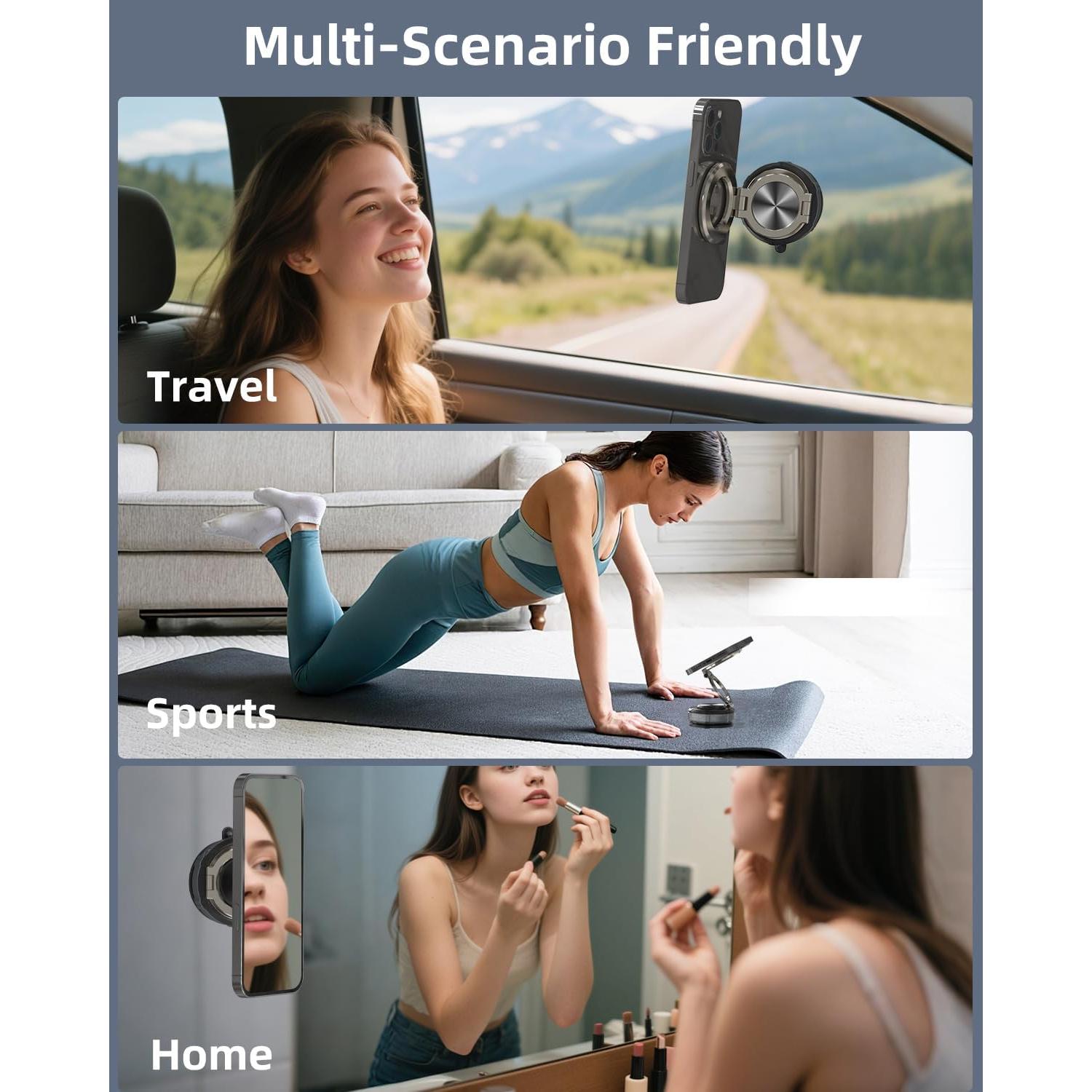 Soporte Magnético de Succión Ajustable 360° para Auto - Succi