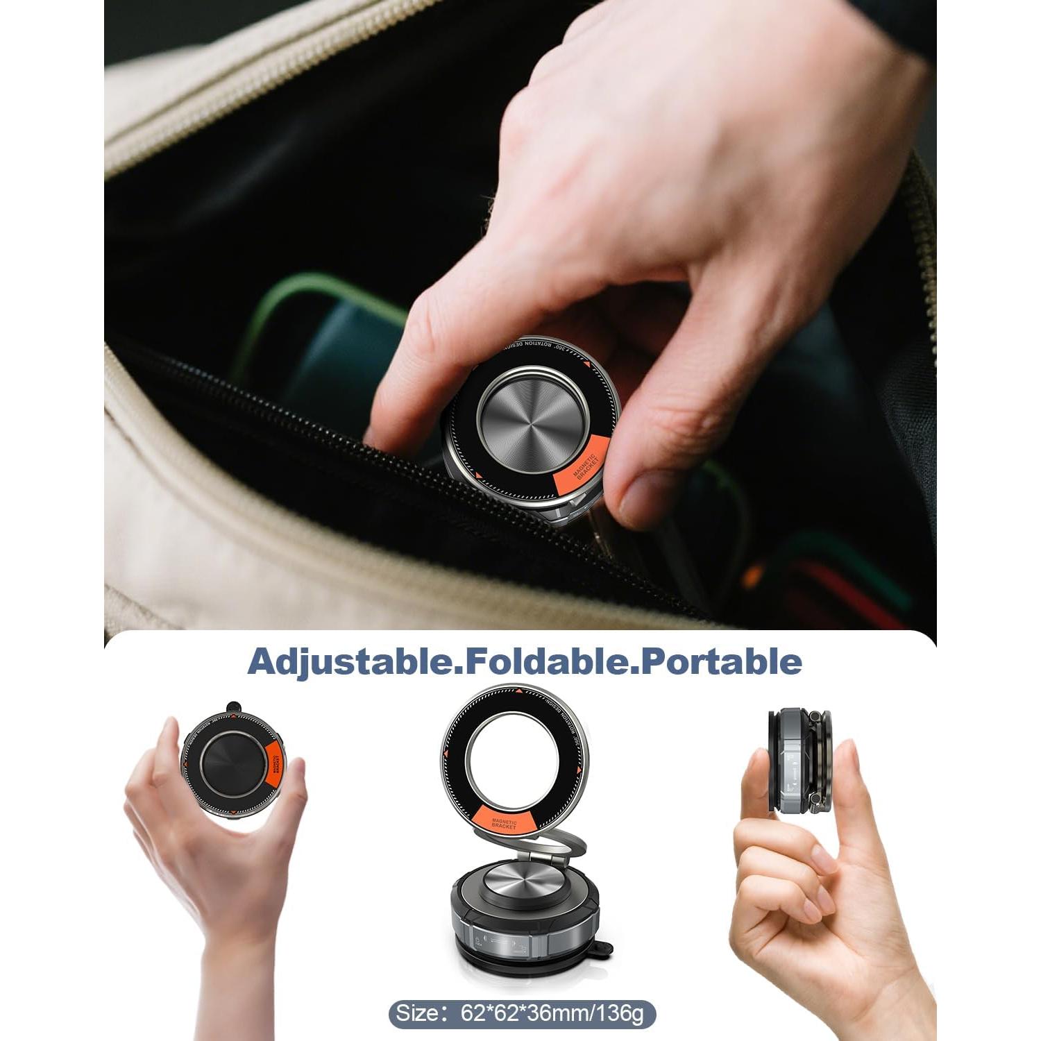 Soporte Magnético de Succión Ajustable 360° para Auto - Succi